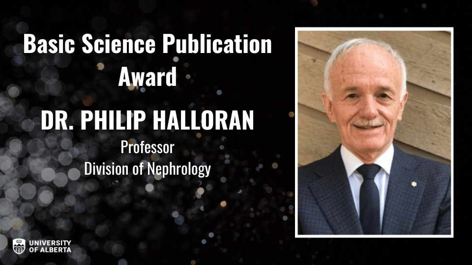 Basic Science Publication Awardee Dr. Philip Halloran