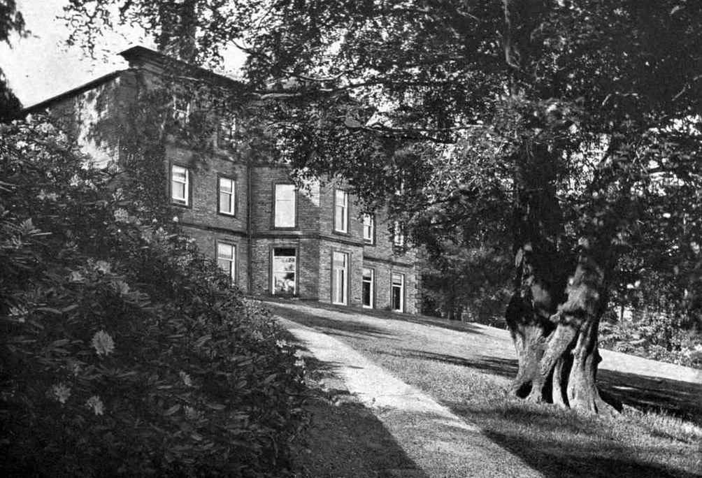 black and white photo of the brontes' home
