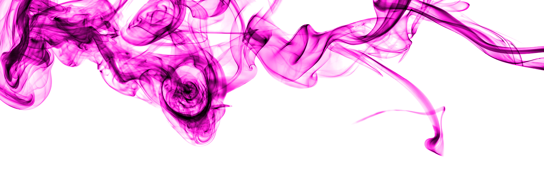 plume of magenta coloured smoke against a white background