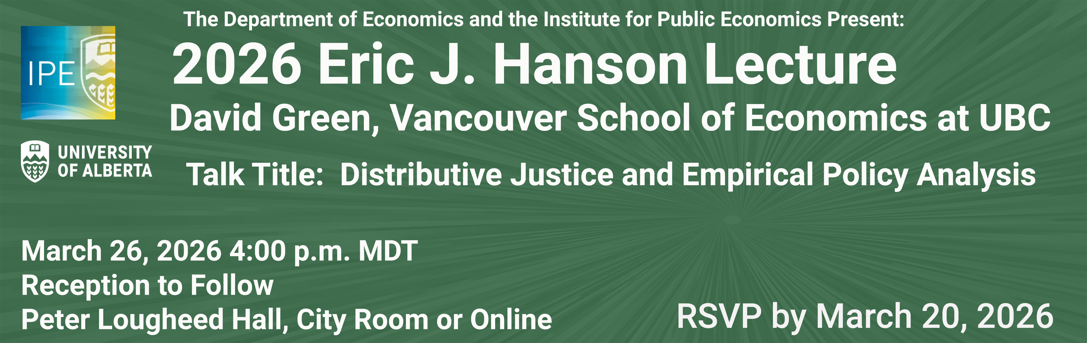 2026 Hanson Lecture page banner