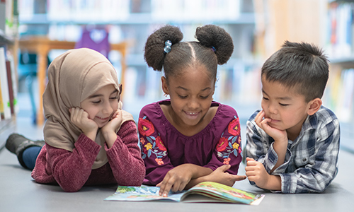Children reading together