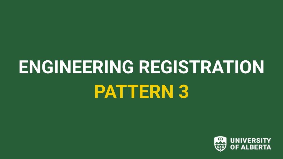 Engineering Registration Pattern 3