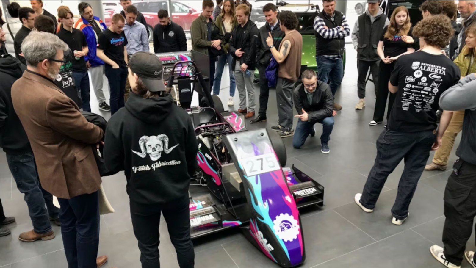 The UA-24, an electric Formula 1 car designed and built by student engineers from the university's Formula SAE club
