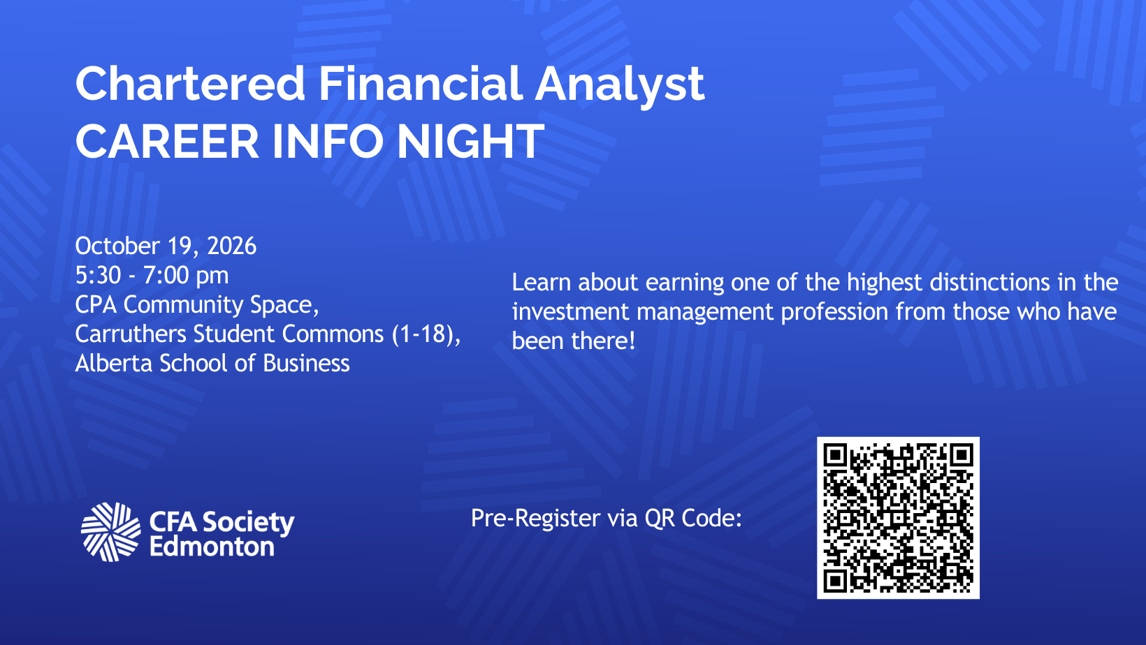 cfa career info night event poster