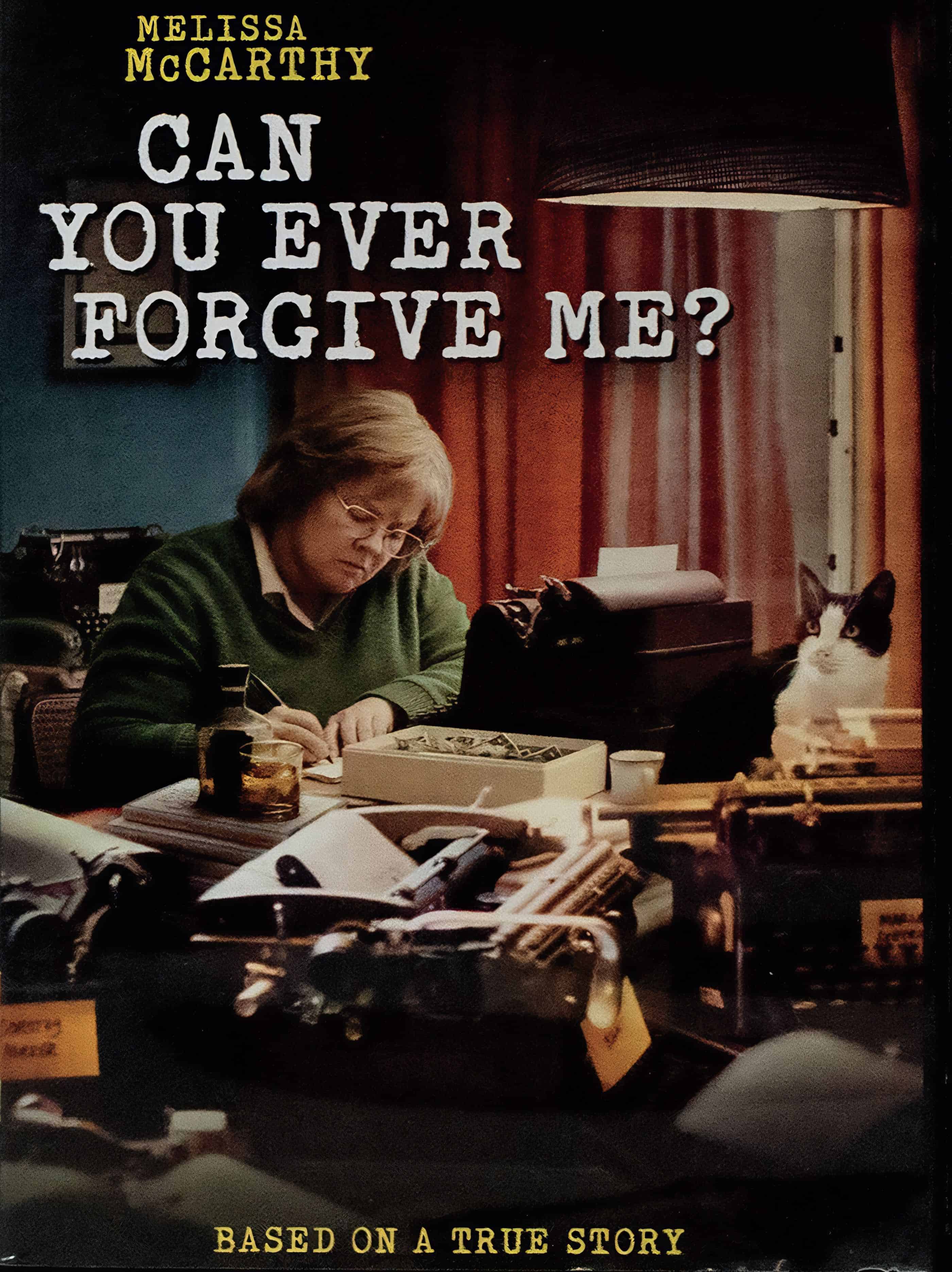 Promotional image for the film Can You Ever Forgive Me? based on the life of literary forger Lee Israel