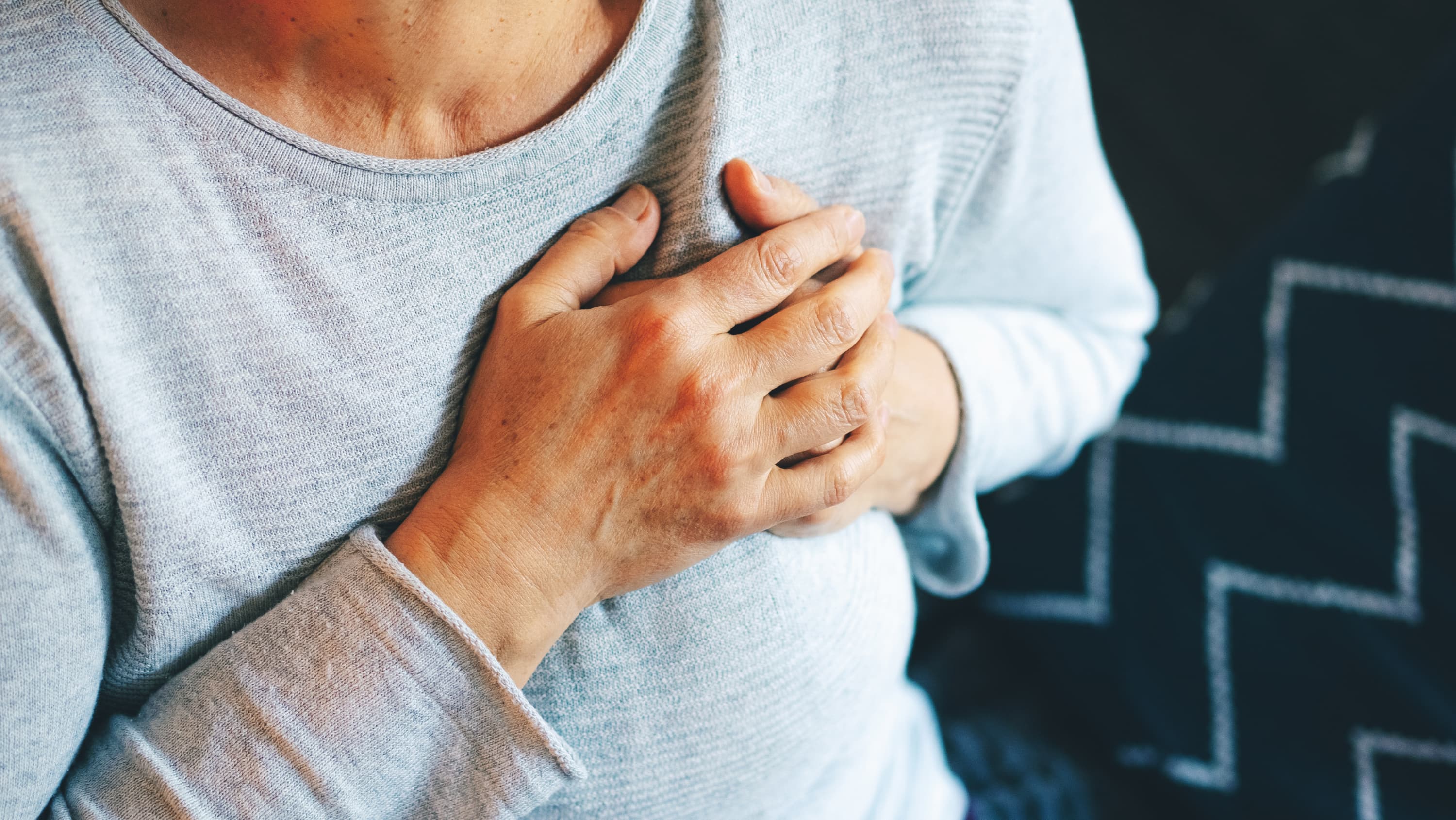 clutching heart 
