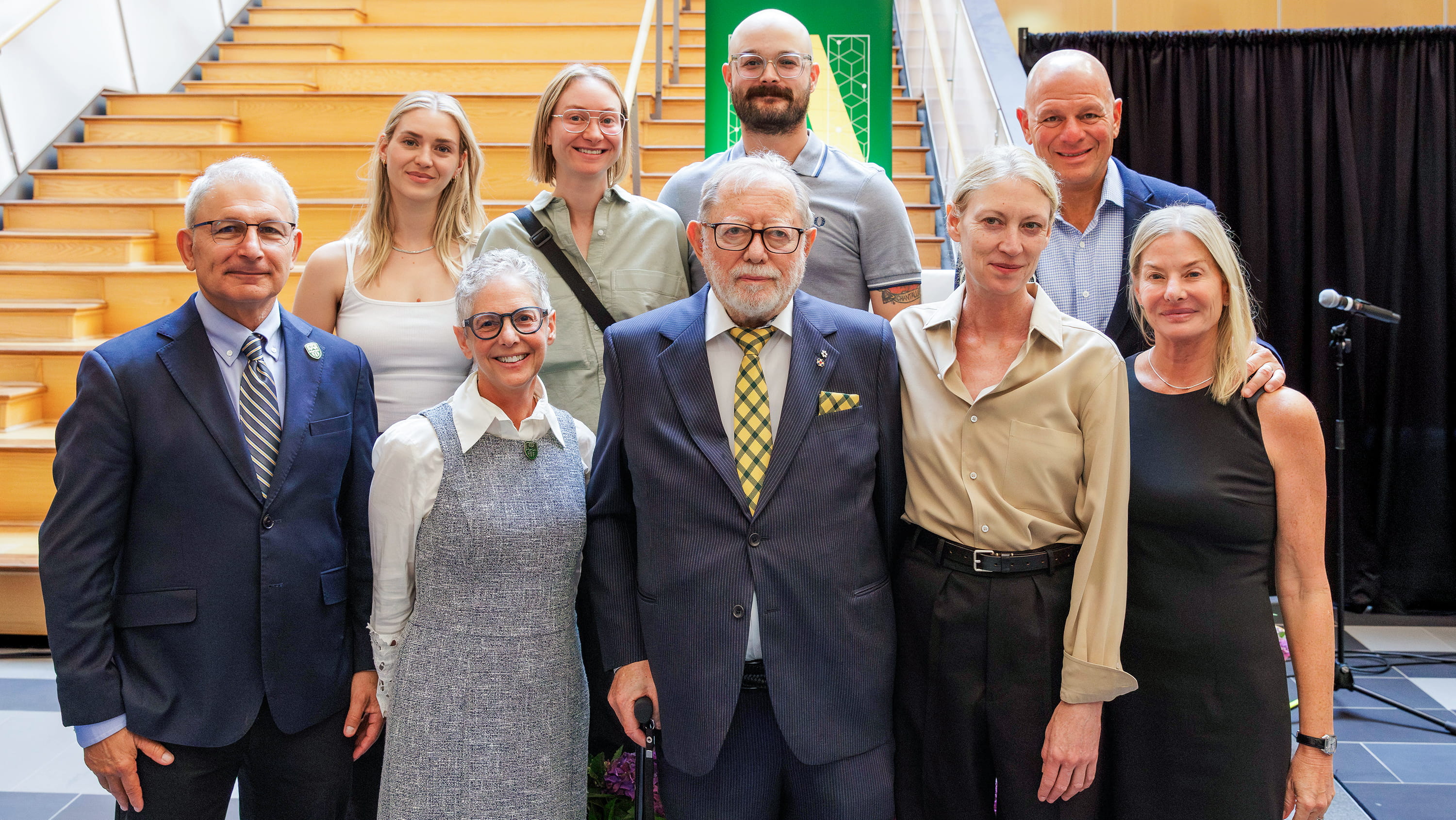 Irving Kipnes (centre) was joined by family members for an event launching the Dianne and Irving Kipnes Health Research Institute in September 2025.