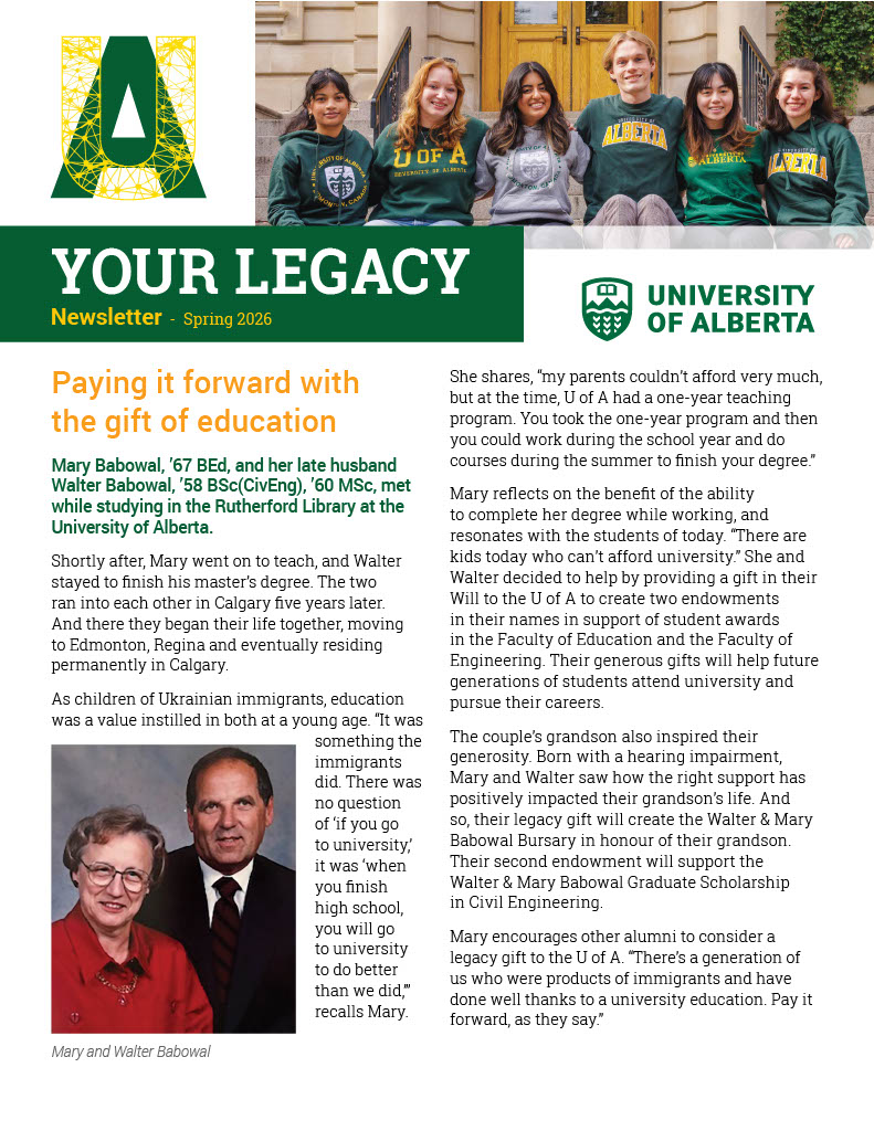 2026 Spring Legacy Newsletter Cover