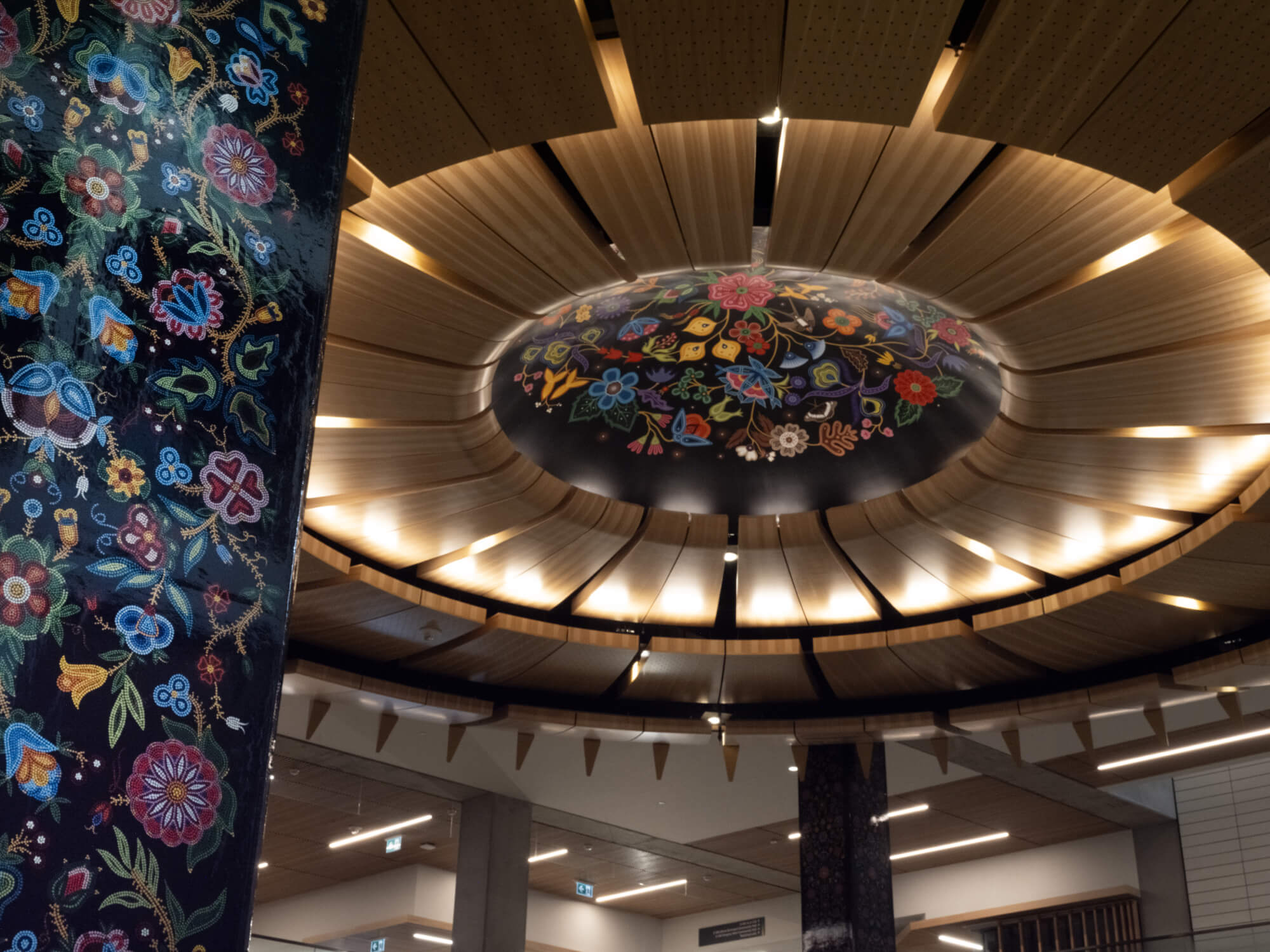 Christi Belcourt’s In My Grandmother’s Time makes Métis presence and partnership visible in the heart of campus. (Photo: Supplied)
