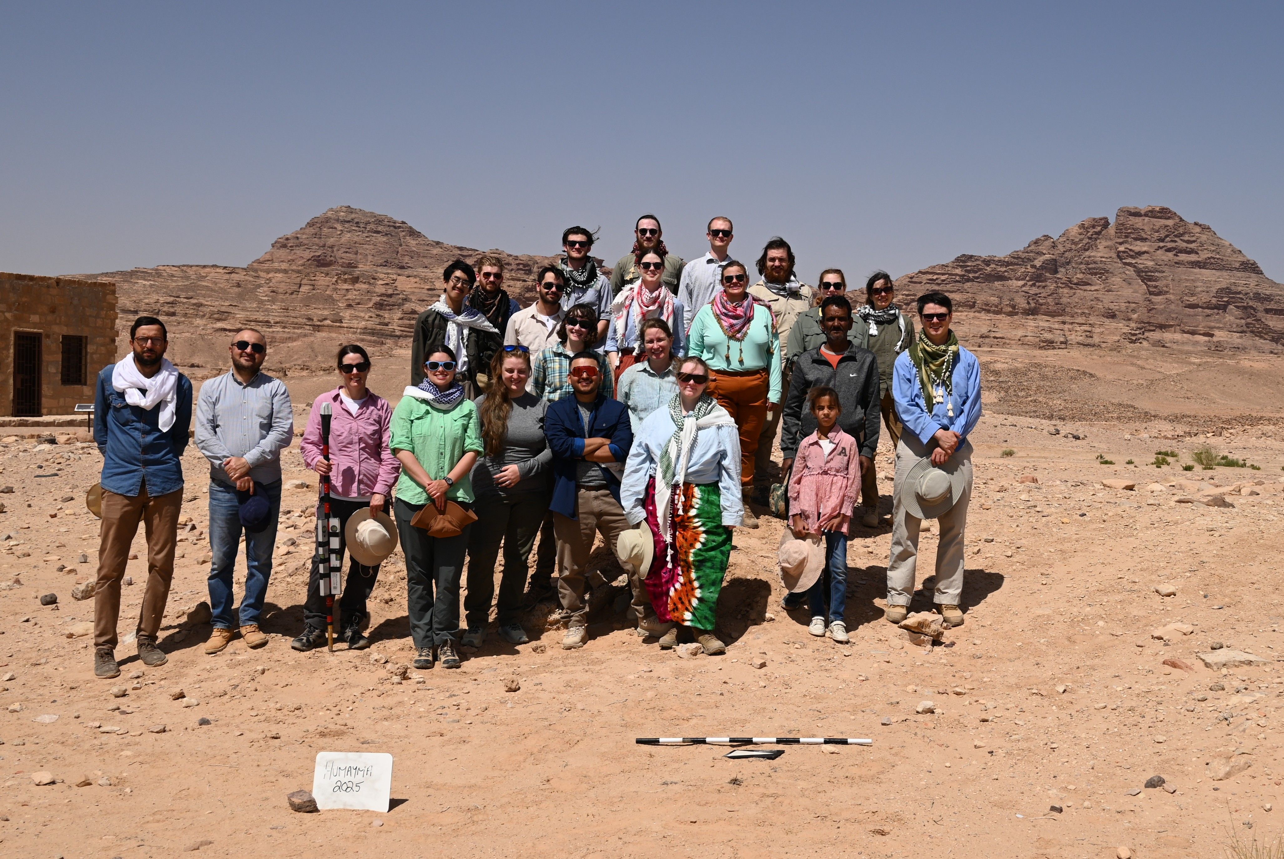 Humayma 2025 team photo on site at Humayma