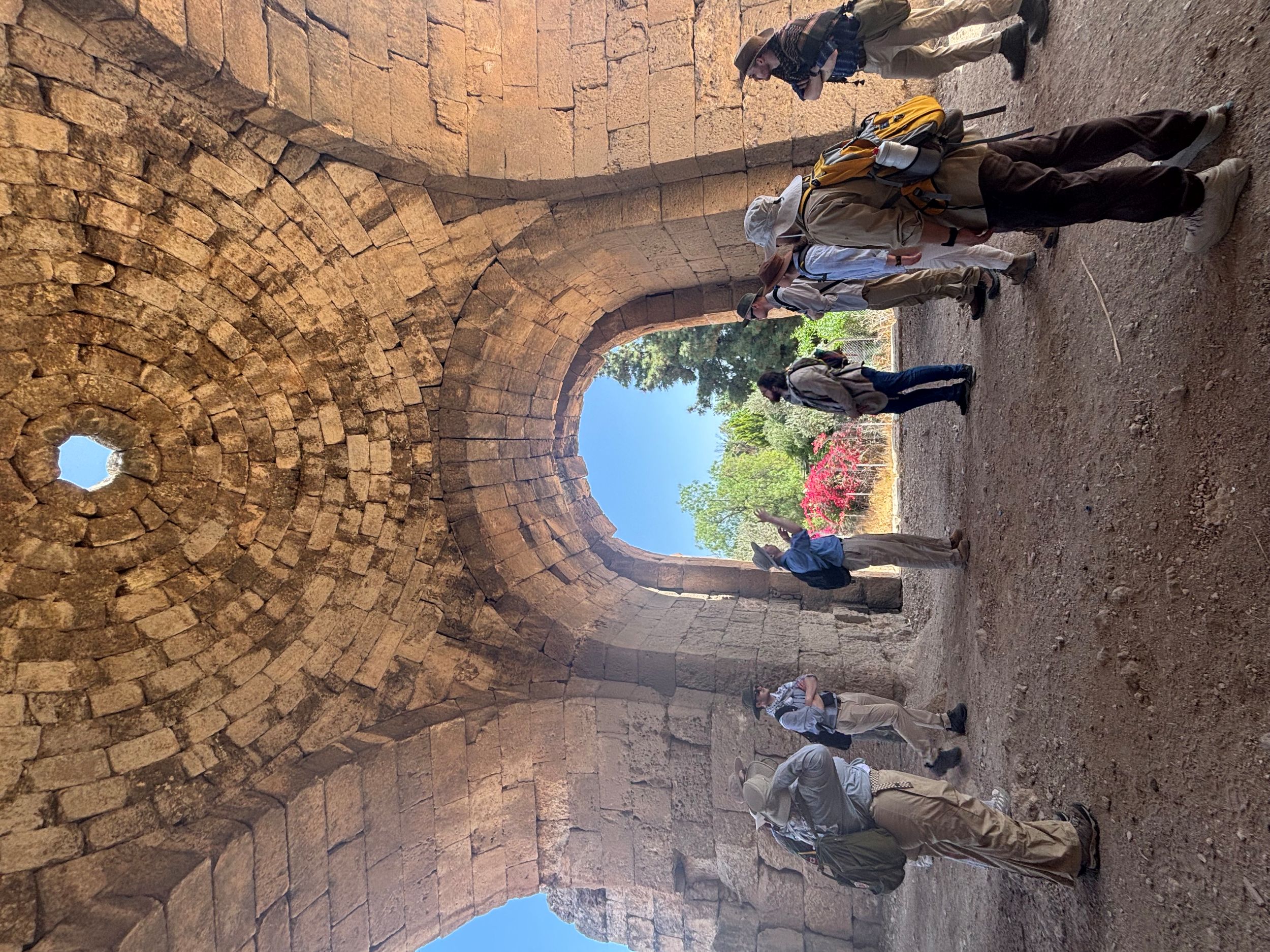 Studying archaeological remains of Jerash