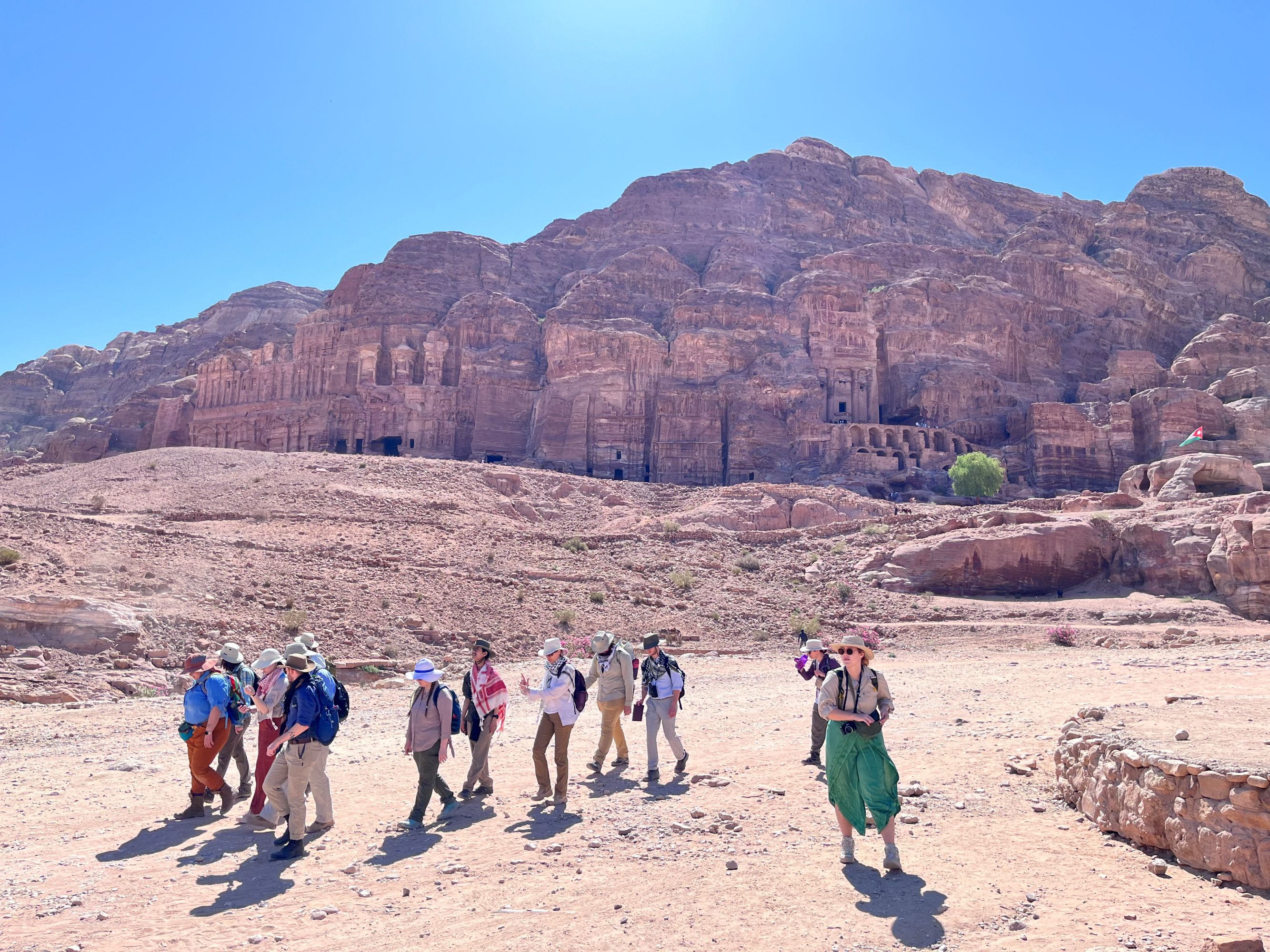 Walking through the ancient city of Petra