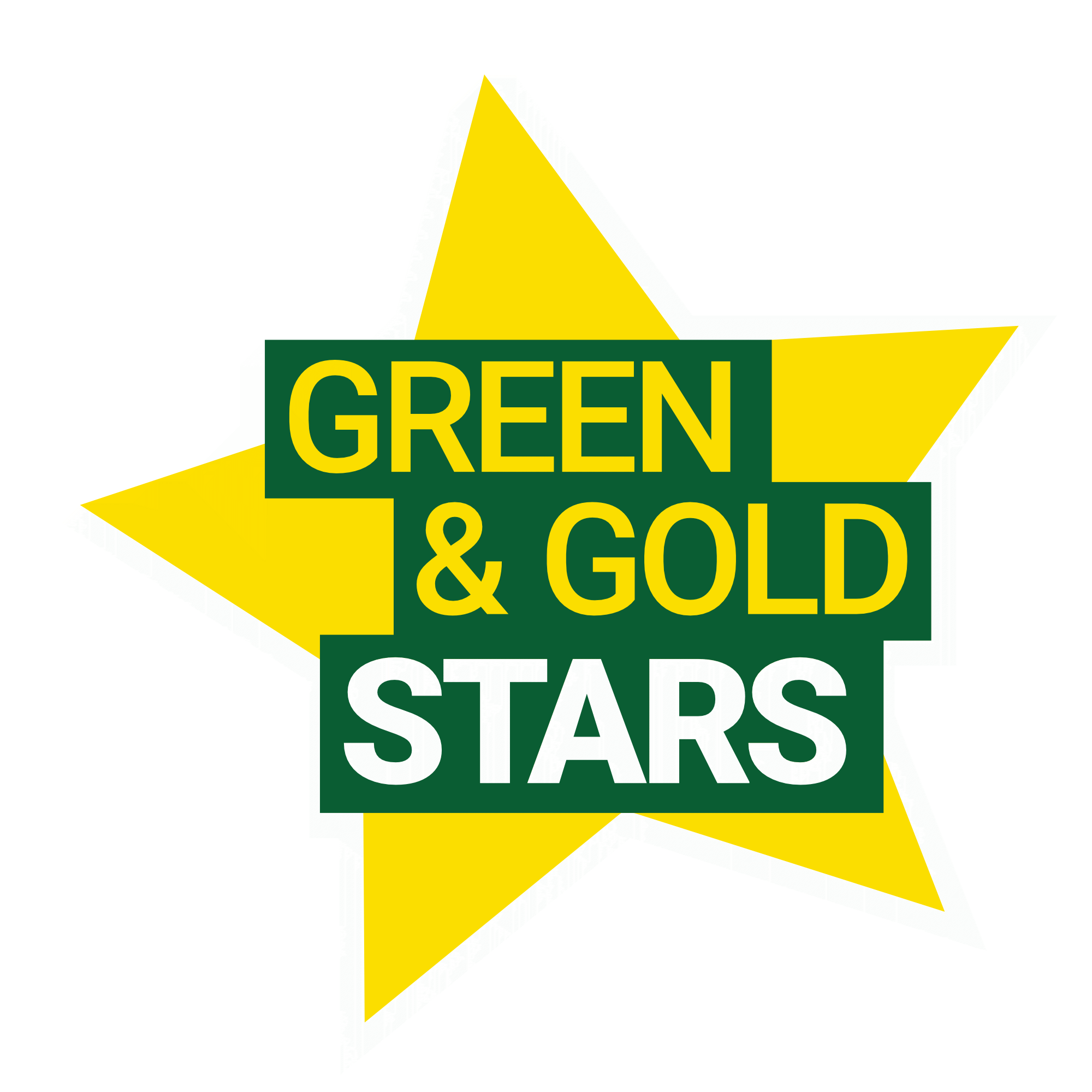 Green & Gold Stars graphic