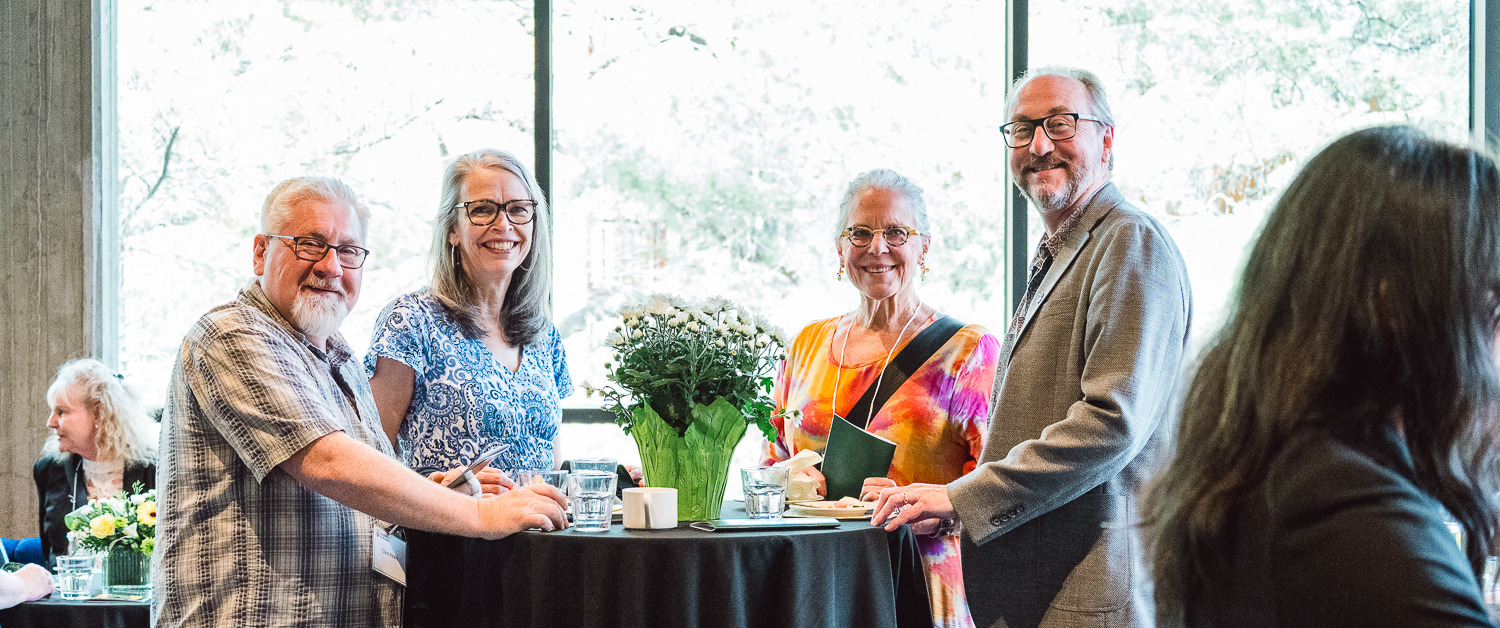 Staff at a Career Milestone event