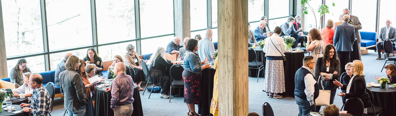 Honourees and guests connecting before the event begins.