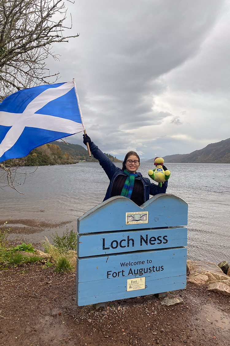 Teodora at Loch Ness, Scotland