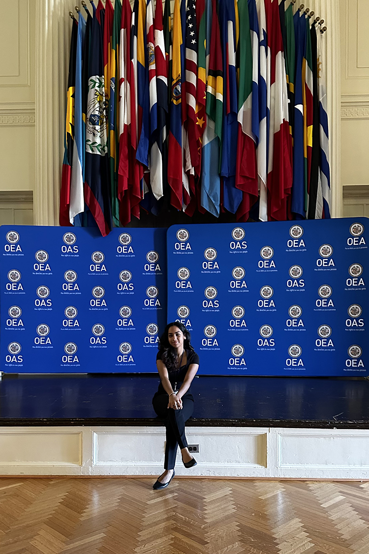 Vaishnavi at the Organization of American States in Washington D.C.