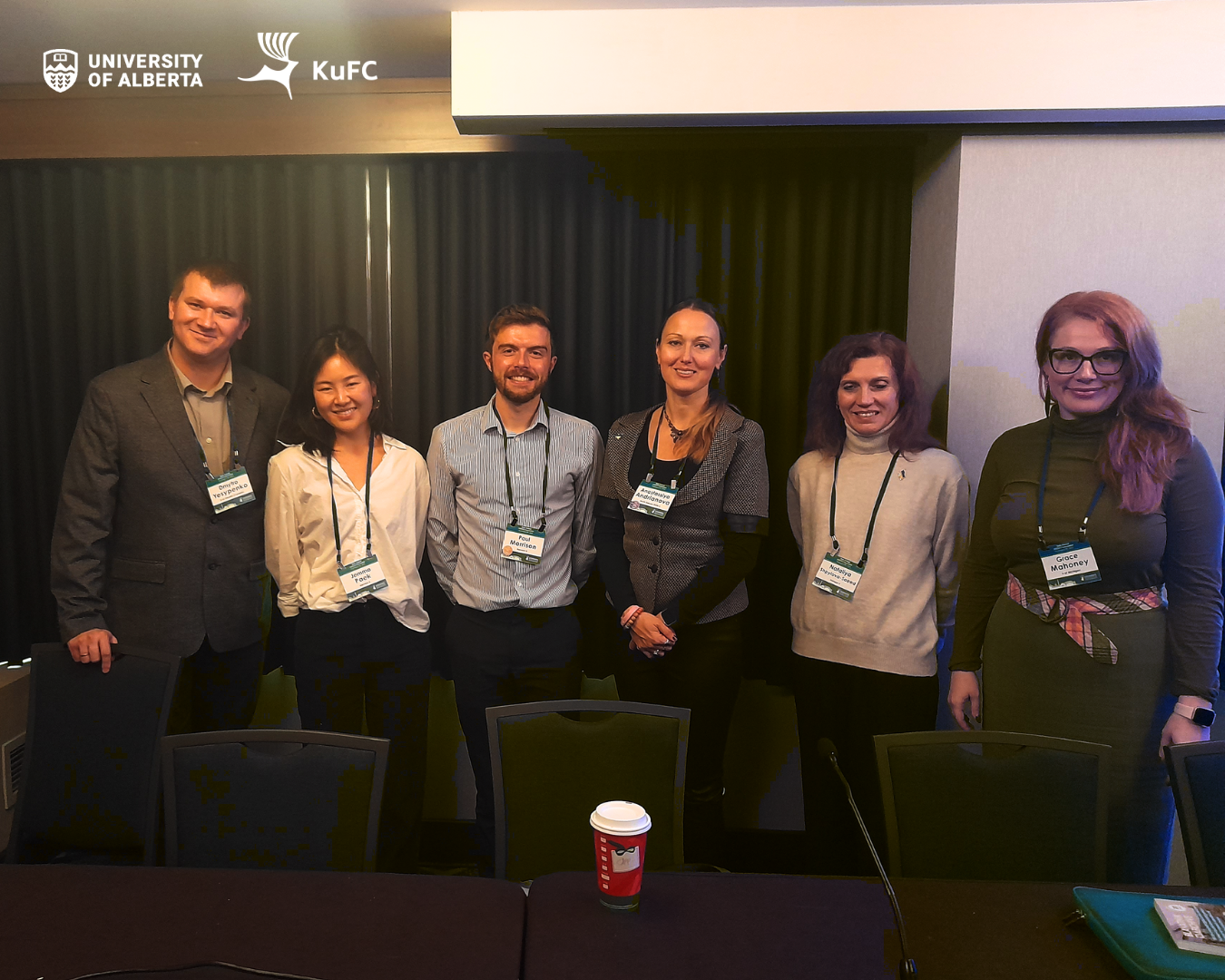 L to R: Dmytro Yesypenko, Jemma Paek (Harvard U), Paul Morrison (Harvard U), Anastassiya Andrianova (North Dakota State U), Nataliya Shpylova-Saeed (Harvard U), Grace Mahoney (U of Michigan)