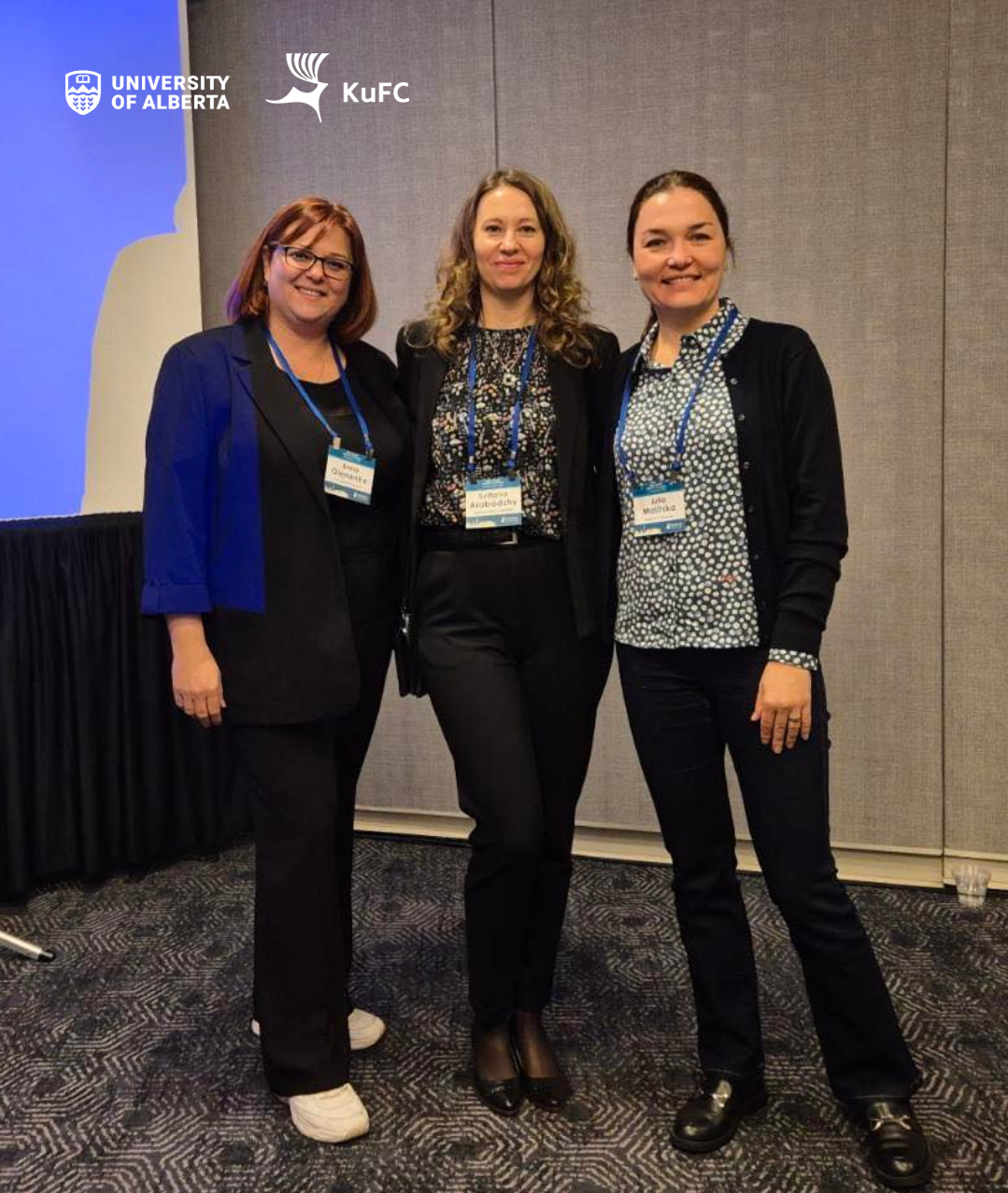 Anna Olenenko, Svitlana Arabadzy, Julia Malitska (co-panelists of the panel "At the Vanguard of Modernization: The Intertwined Histories of Animals and Empire in Ukraine")