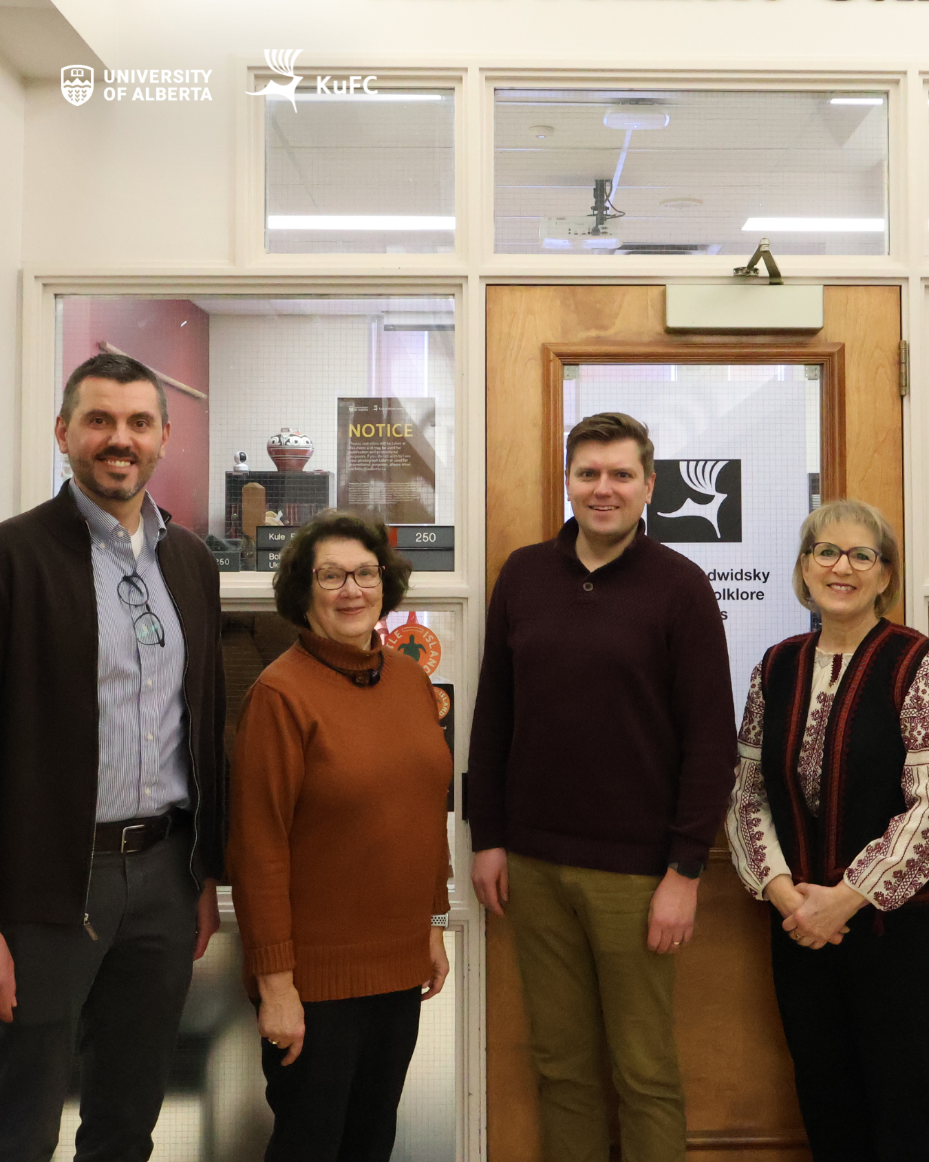 Oleksandr Pankieiev (left), Oryssia Lennie, Roman Soltykevych, and Christine Zwozdesky