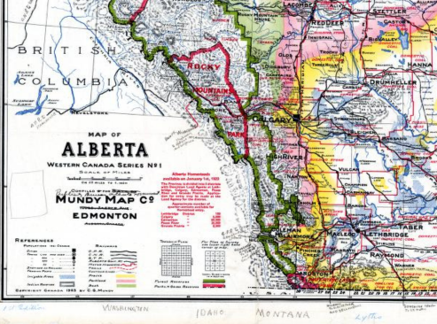 Map of Alberta