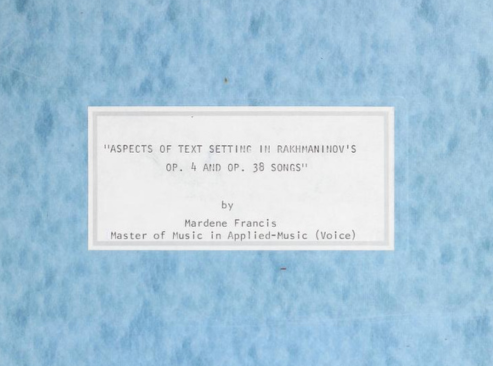 Cover of a thesis