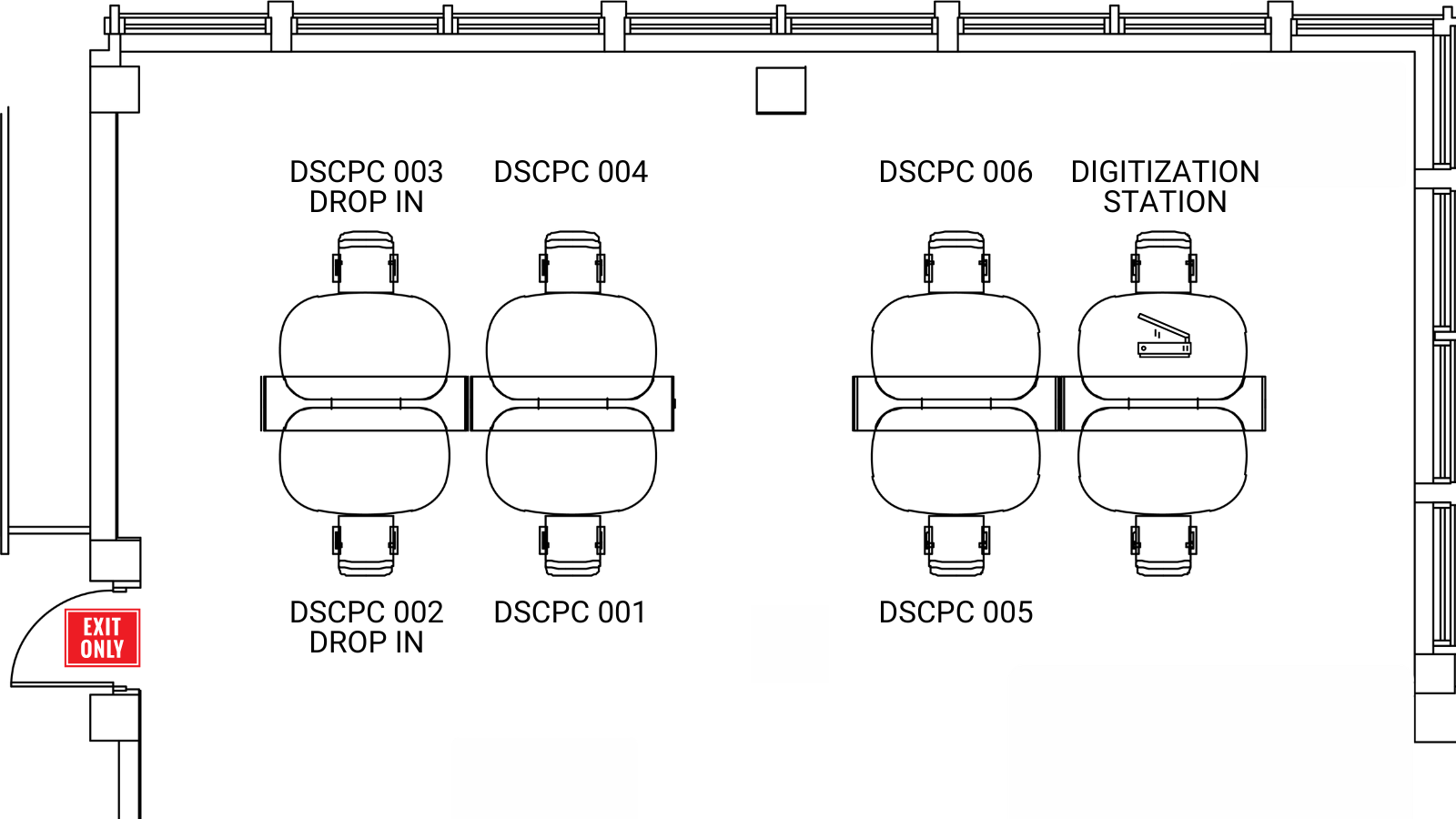 Map of the DSC's high performance computer lab