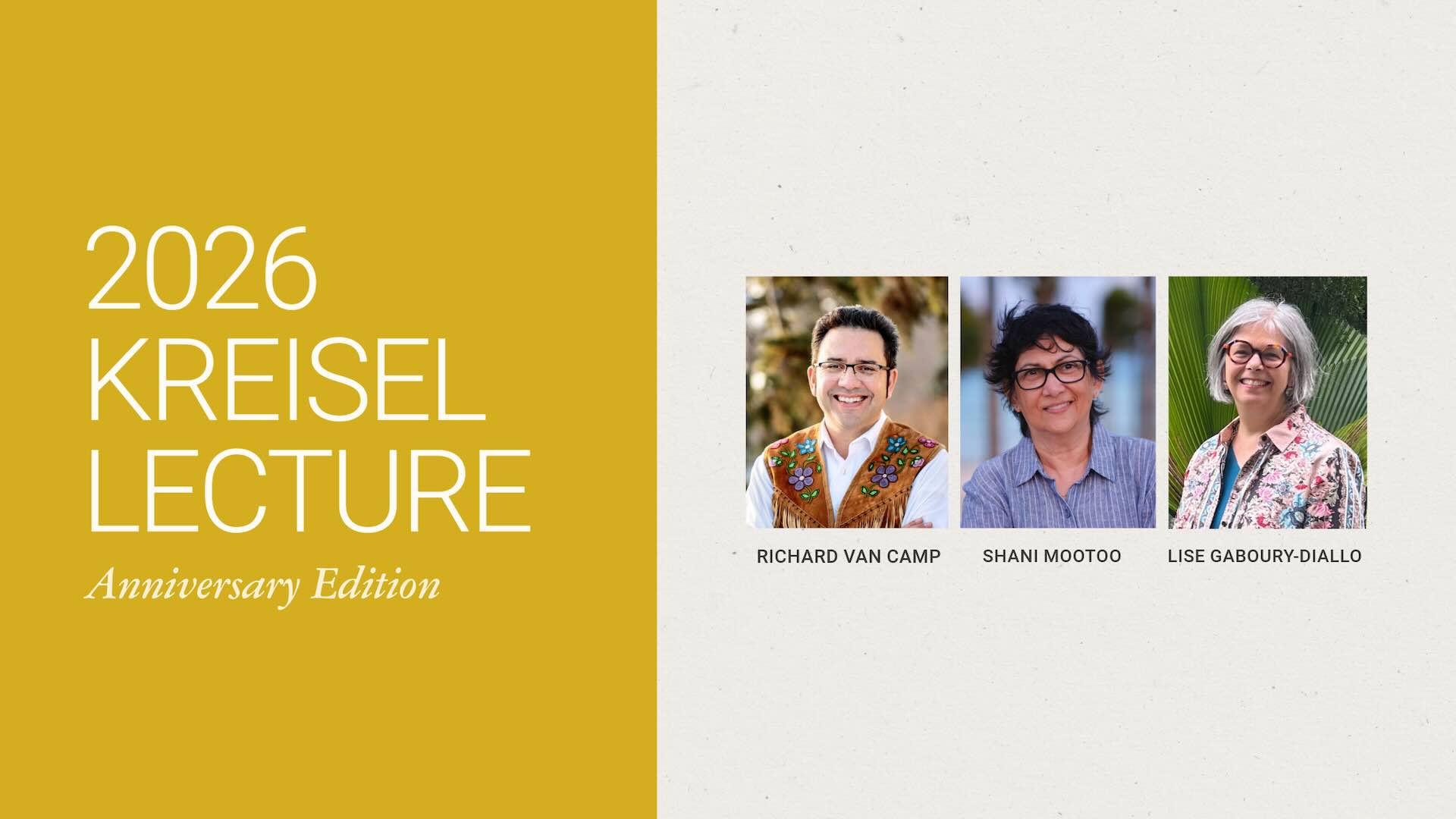 Banner Image for the 2026 20th Anniversary Kreisel Lecture