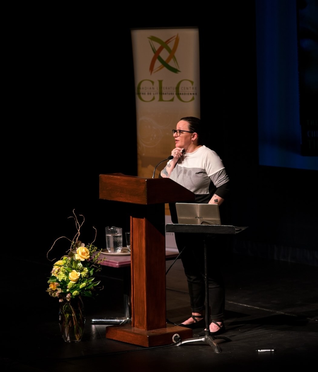 Photo of Cherie Dimaline Presenting the 2022 Kreisel Lecture
