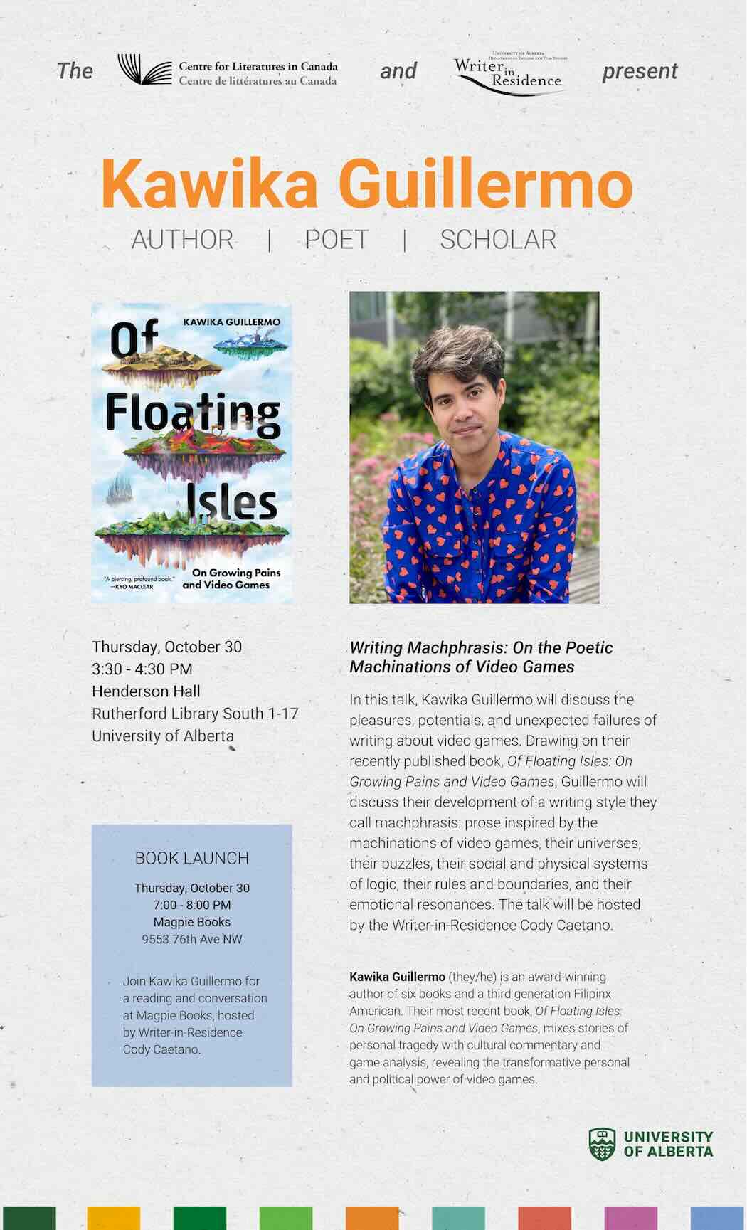 Poster for Kawika Guillermo Talk Event