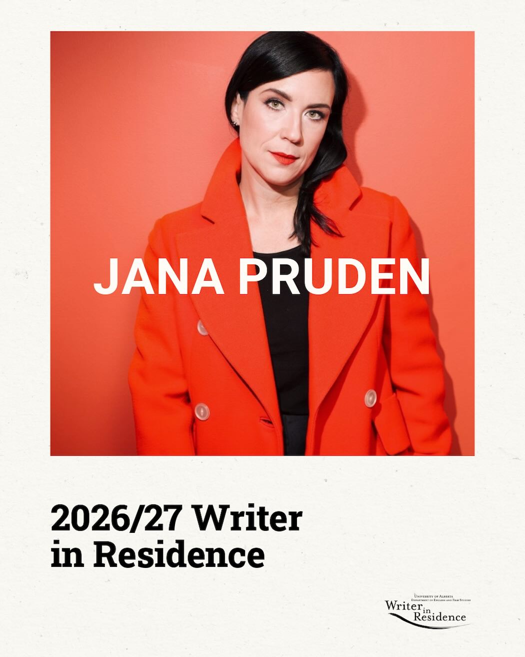 2026-27 Writer-in-Residence Jana Pruden Headshot