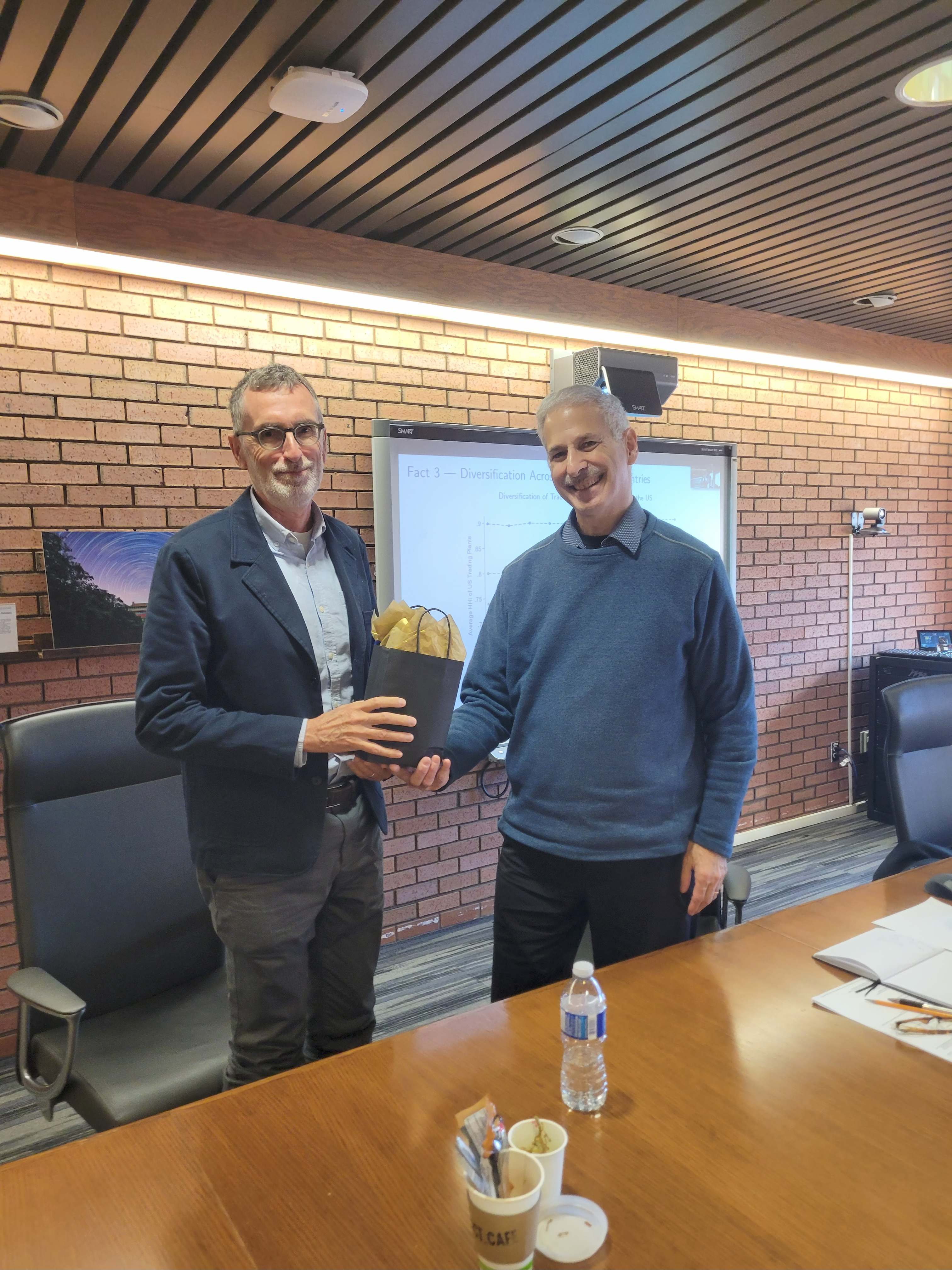 Gregg Lintern with Department Chair Paul Messinger