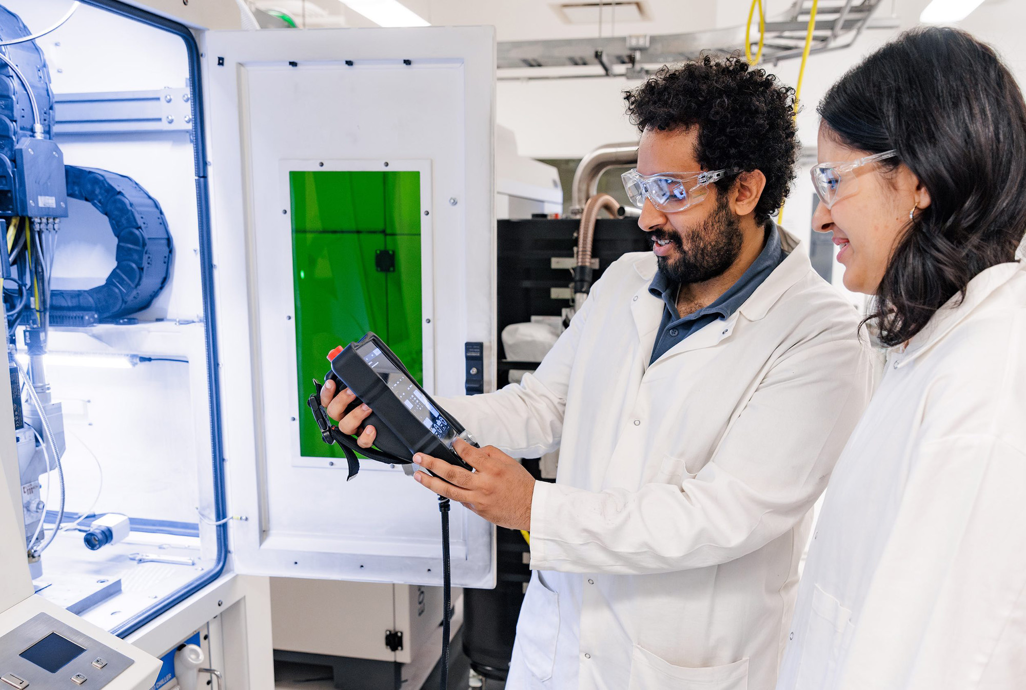 PhD student Zeyad Mohamed and Research Assistant Katrina Hamdon.