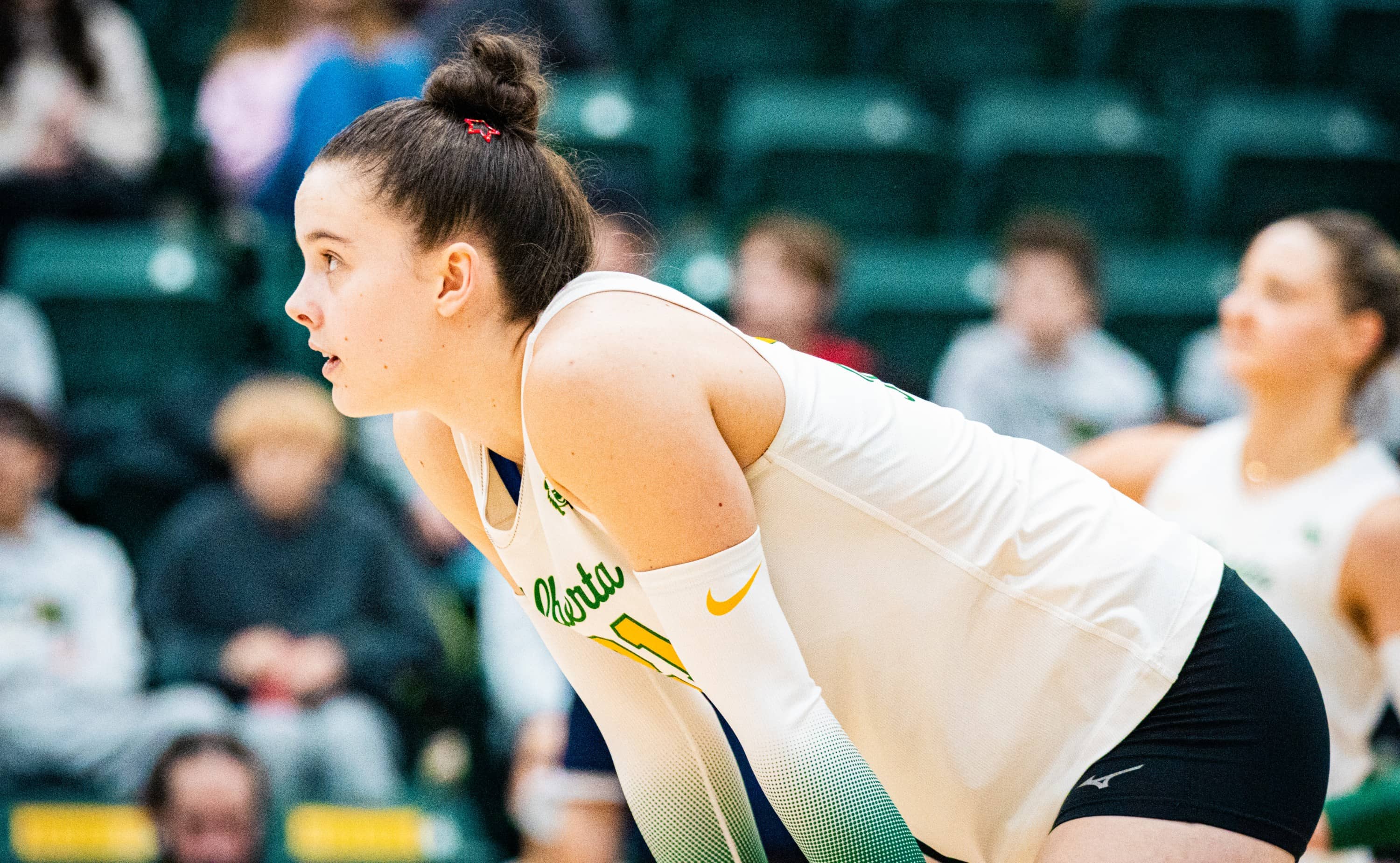 Pandas standout Abby Guezen in action during a volleyball game