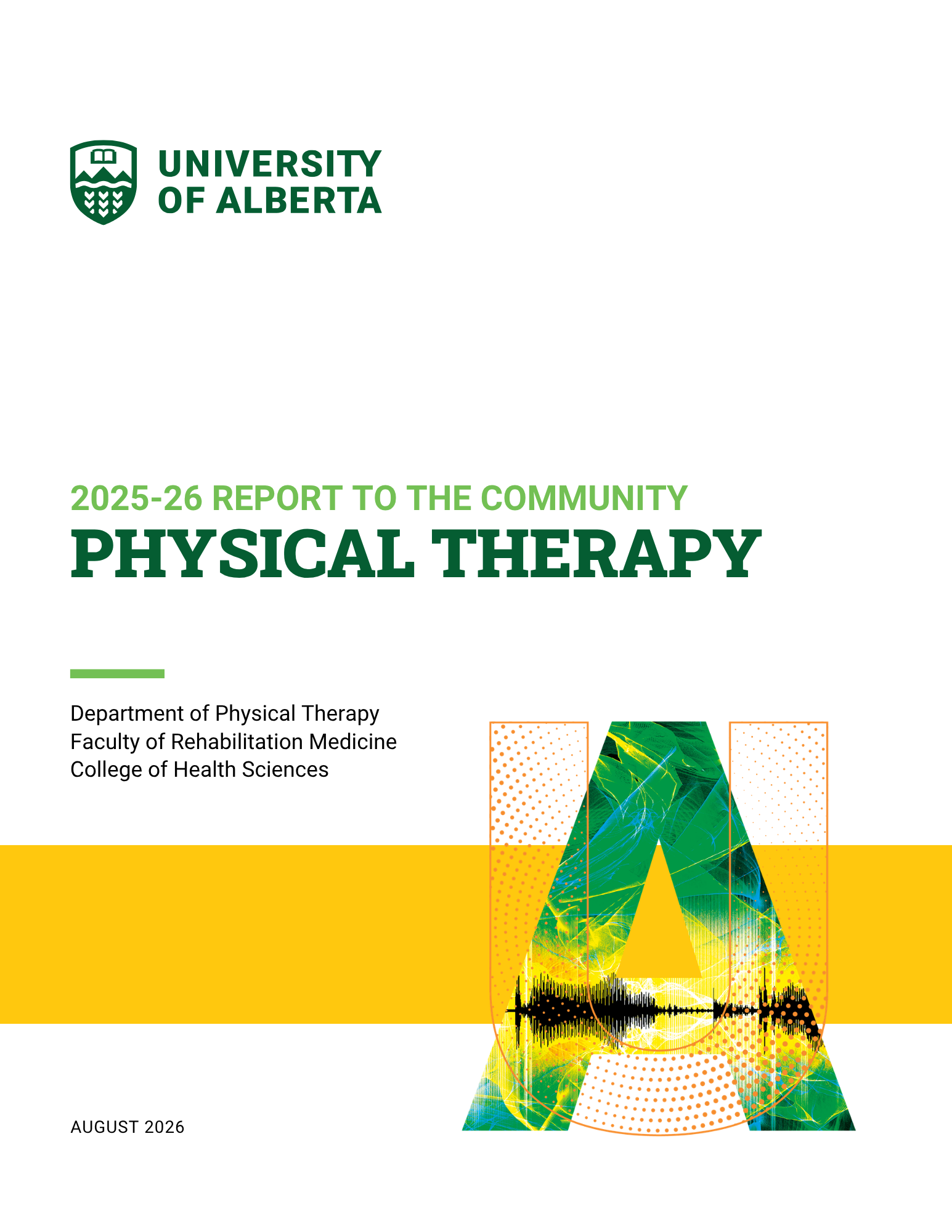 Cover of the 2025-26 Physical Therapy Report to the Community