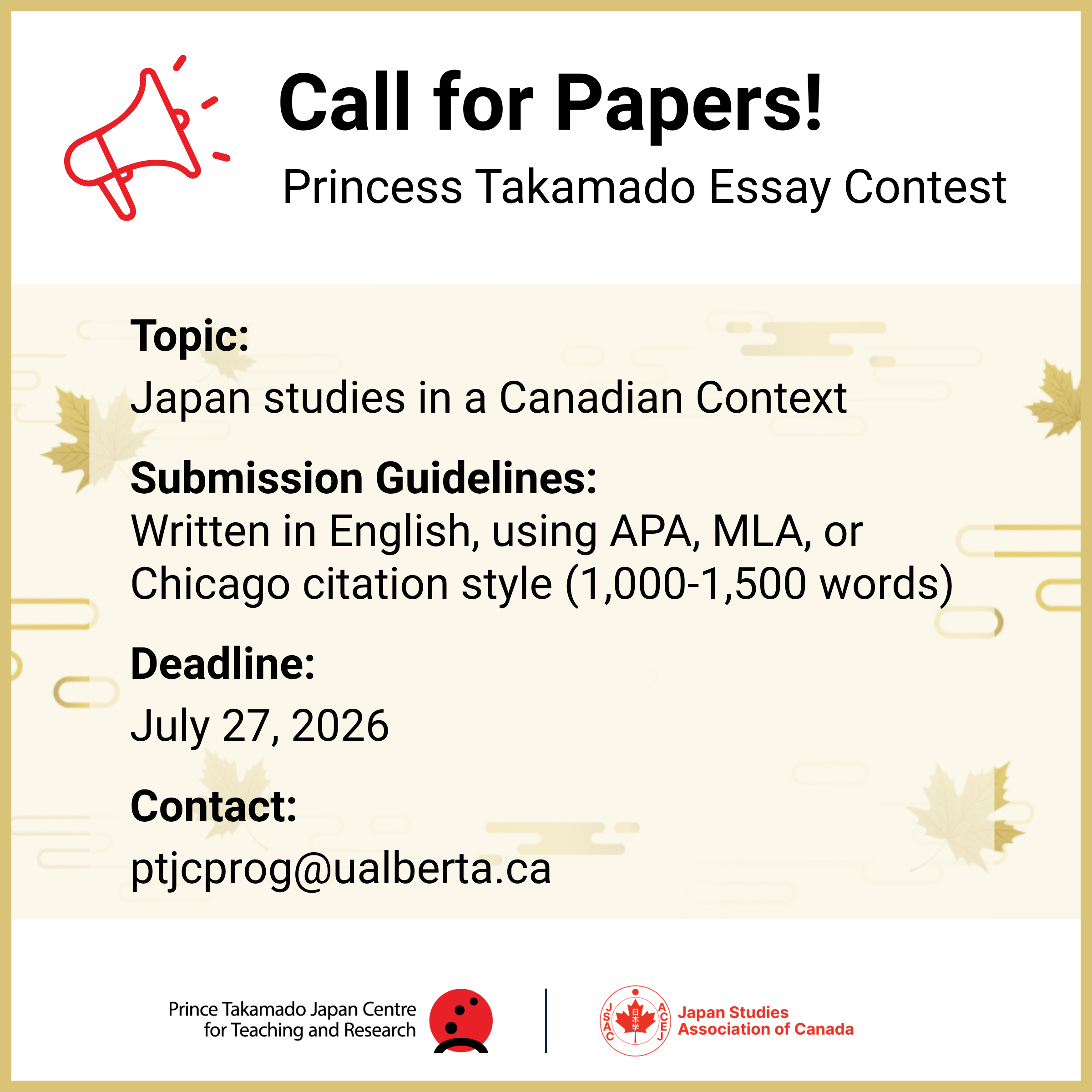 Graphic for call for papers