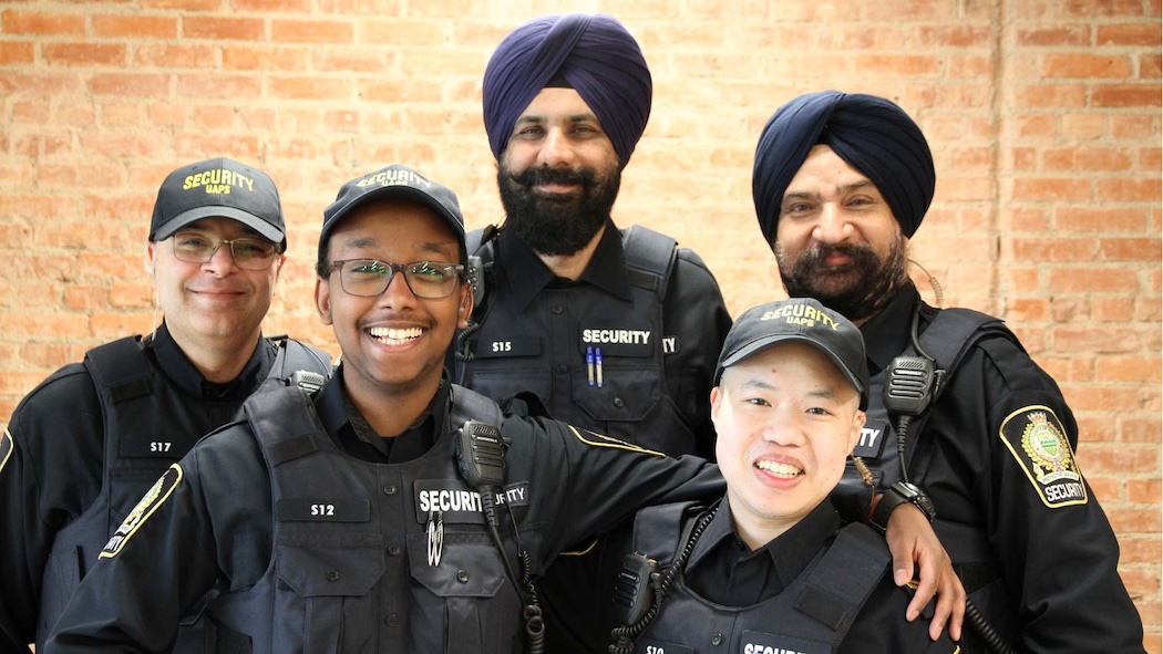 Five members of the security agent team