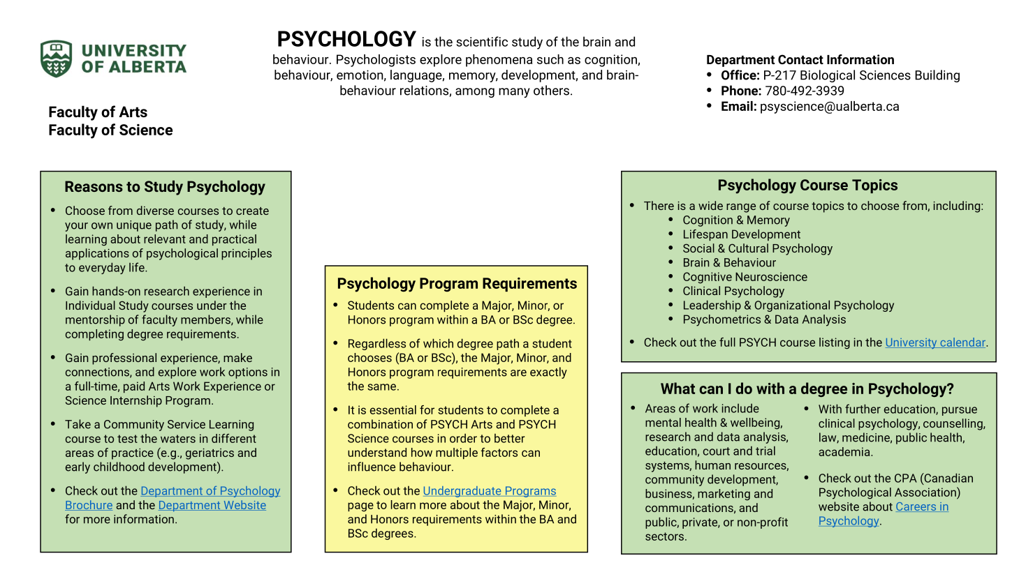 PSYCH Program Information Page 2025-2026