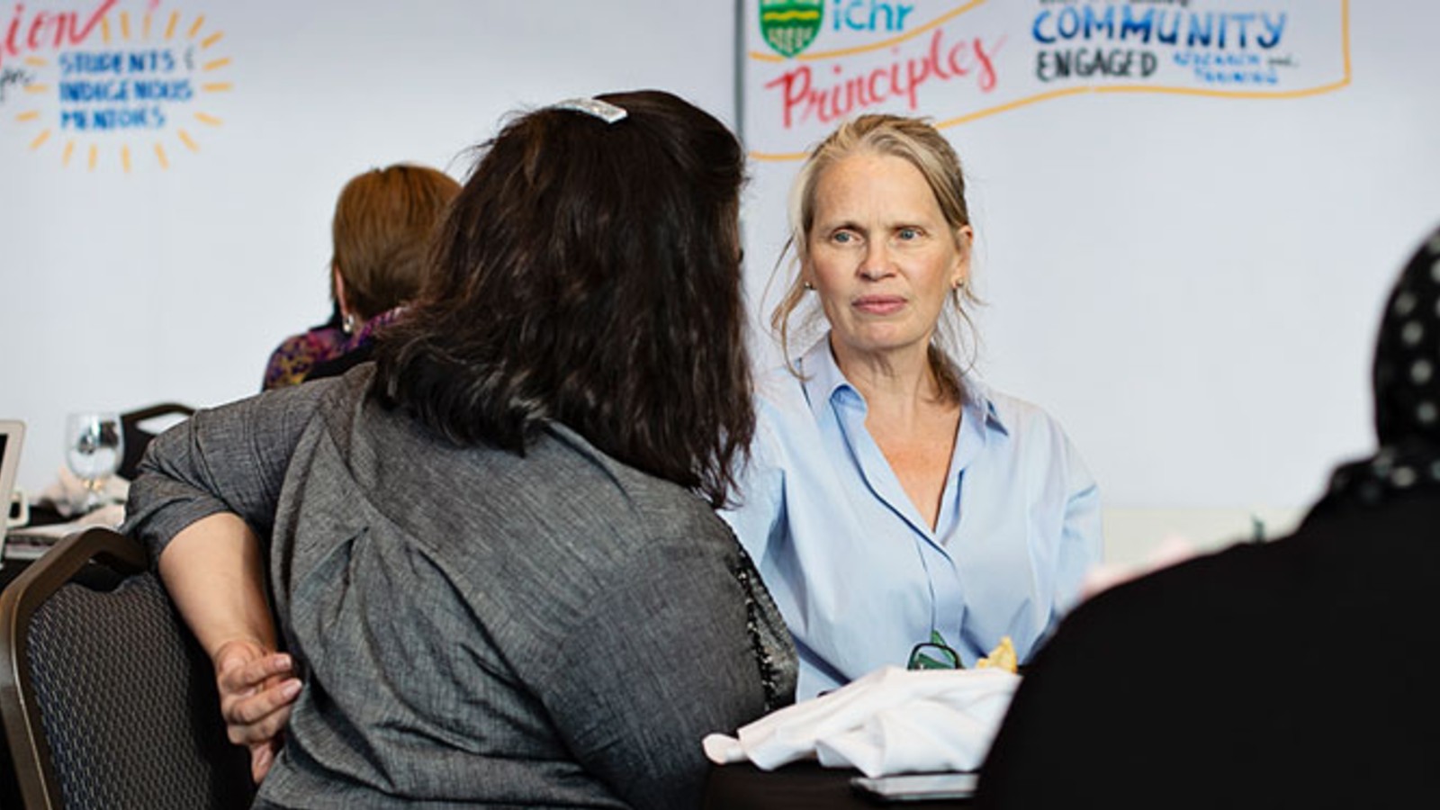 Women at leadership meeting