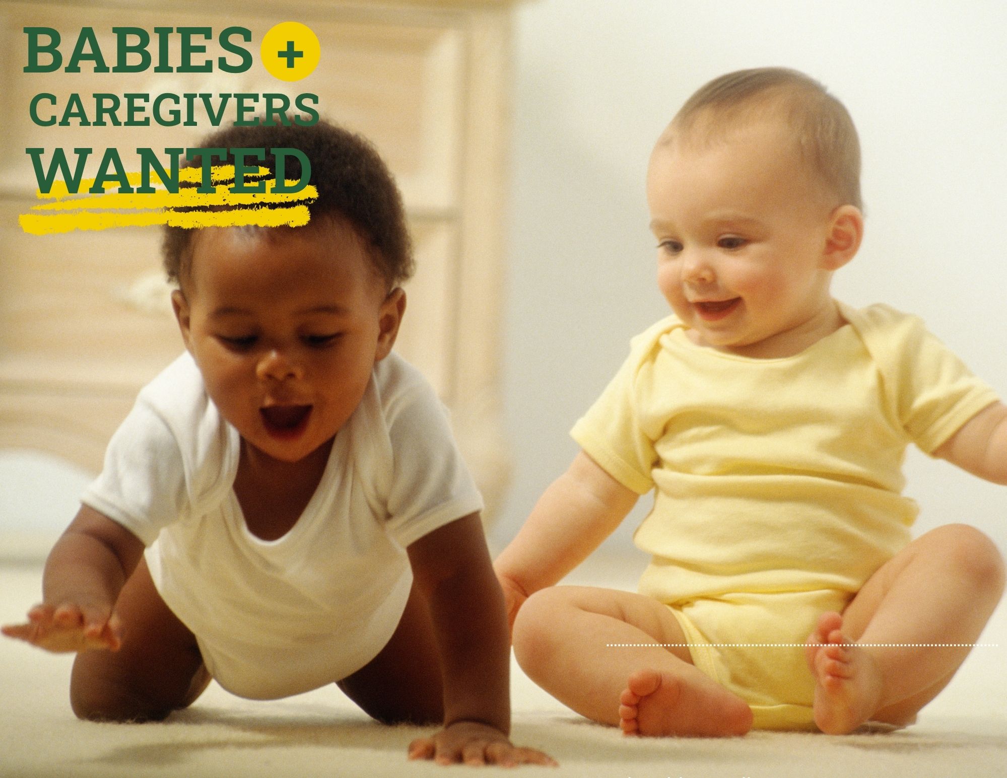Two babies playing