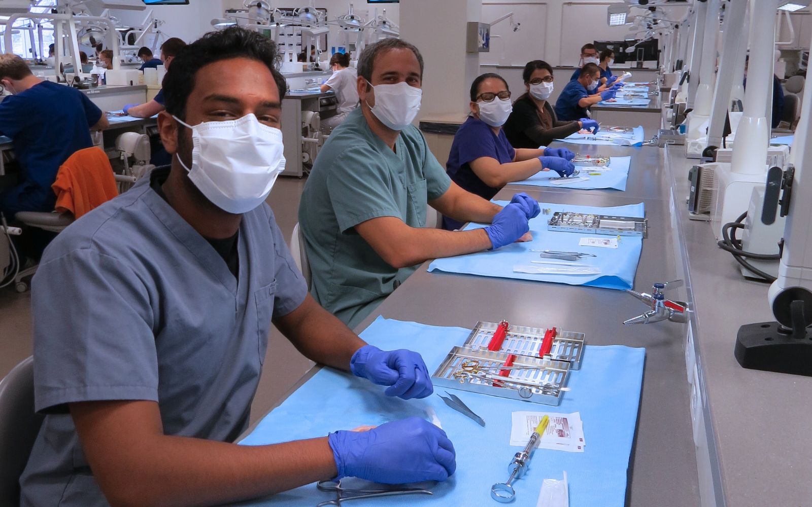 Students in the simulation lab