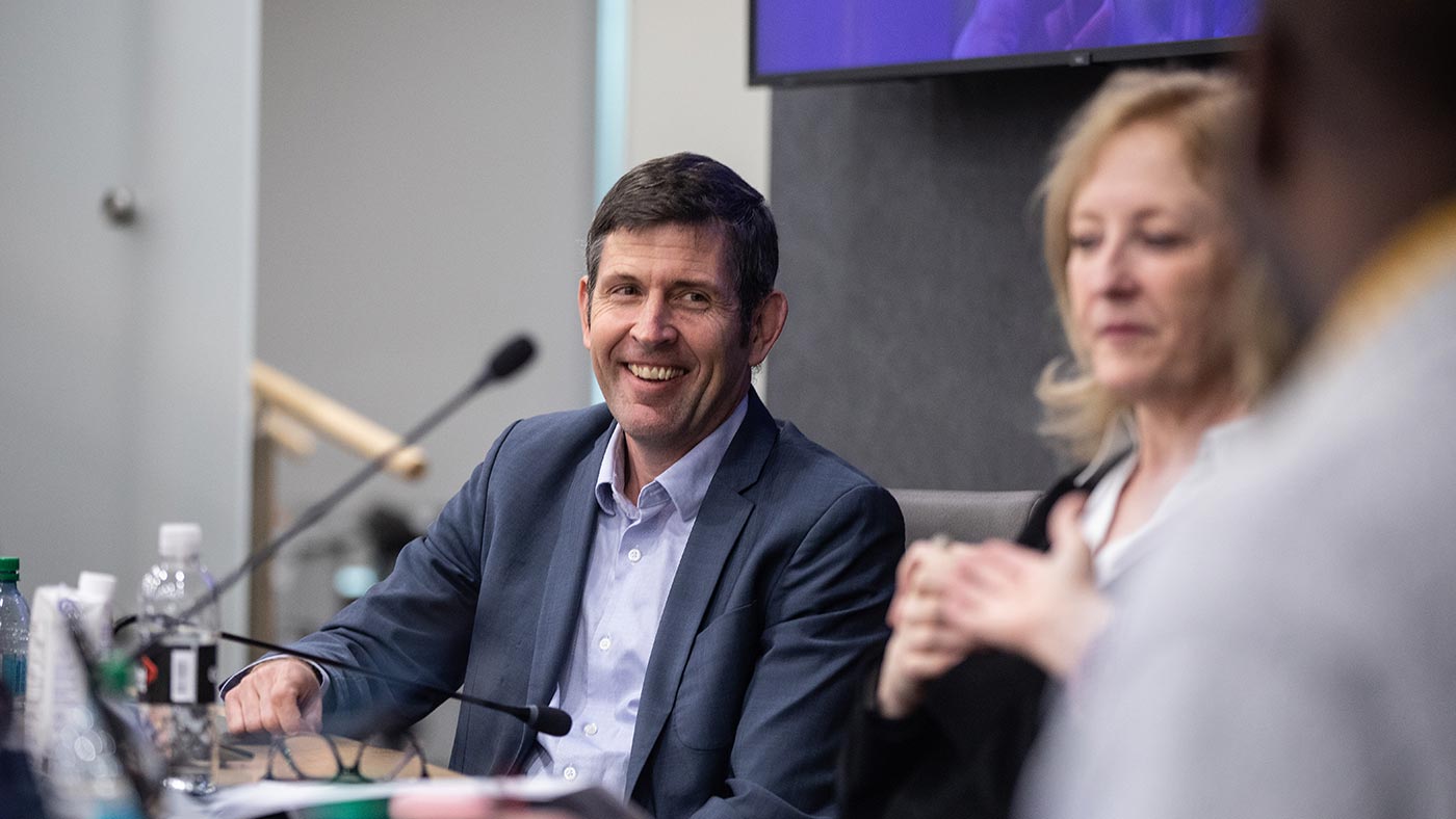 The panellists speaking