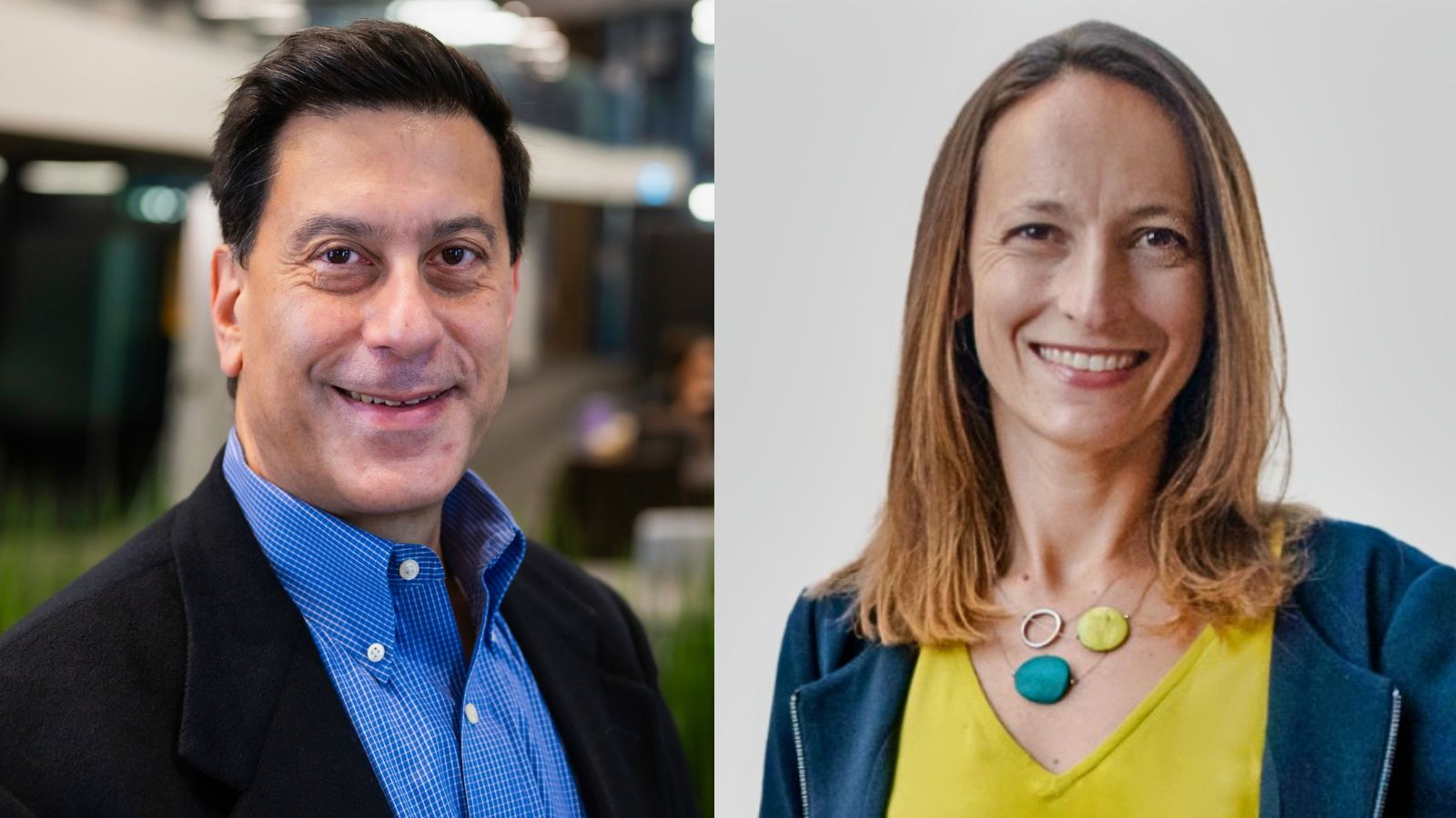 side by side headshots of Michael Lounsbury and Angelique Slade Shantz
