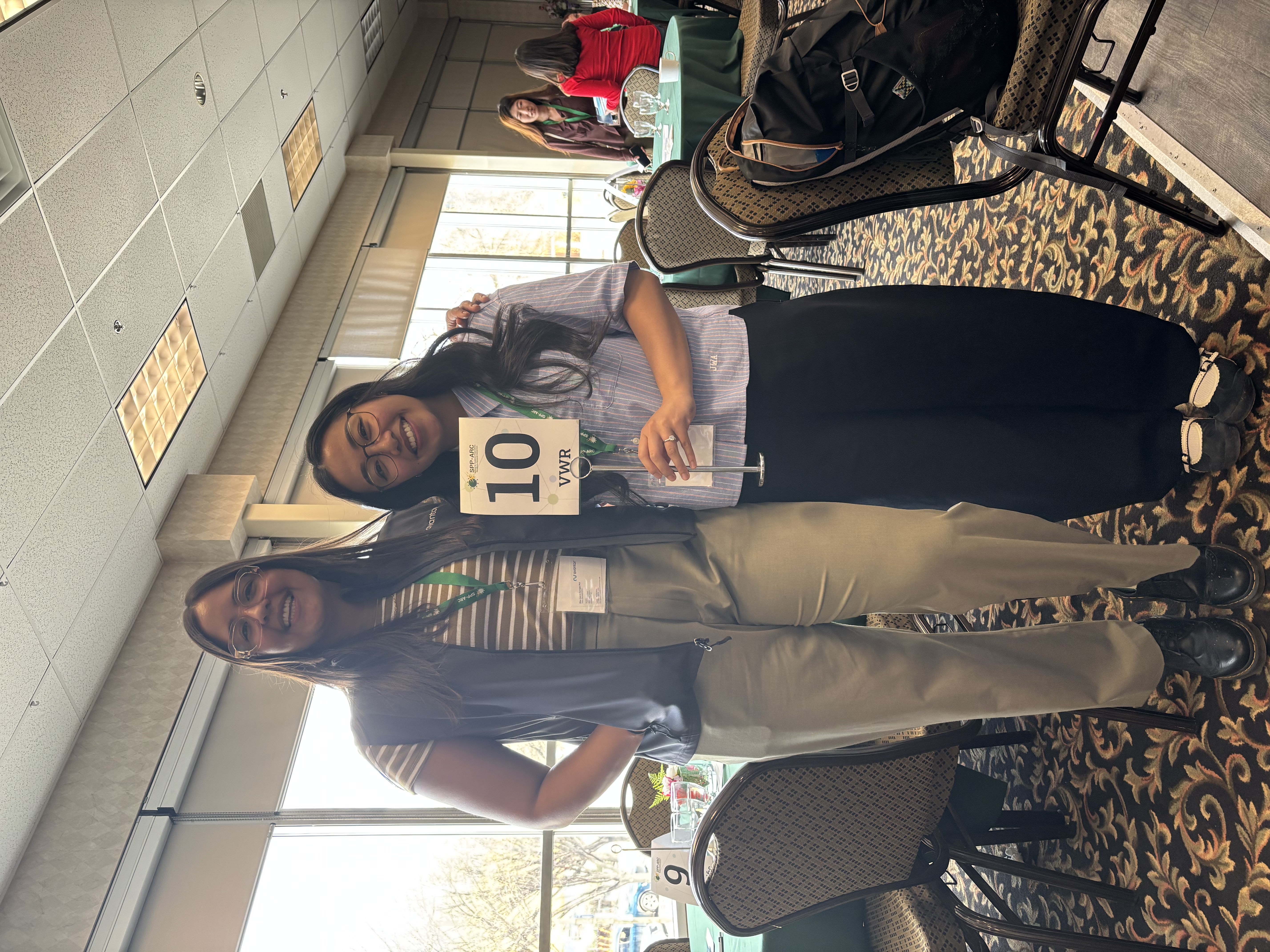 Elaine Navalta and Elisa Garcia Carvajal, representatives from VWR. 