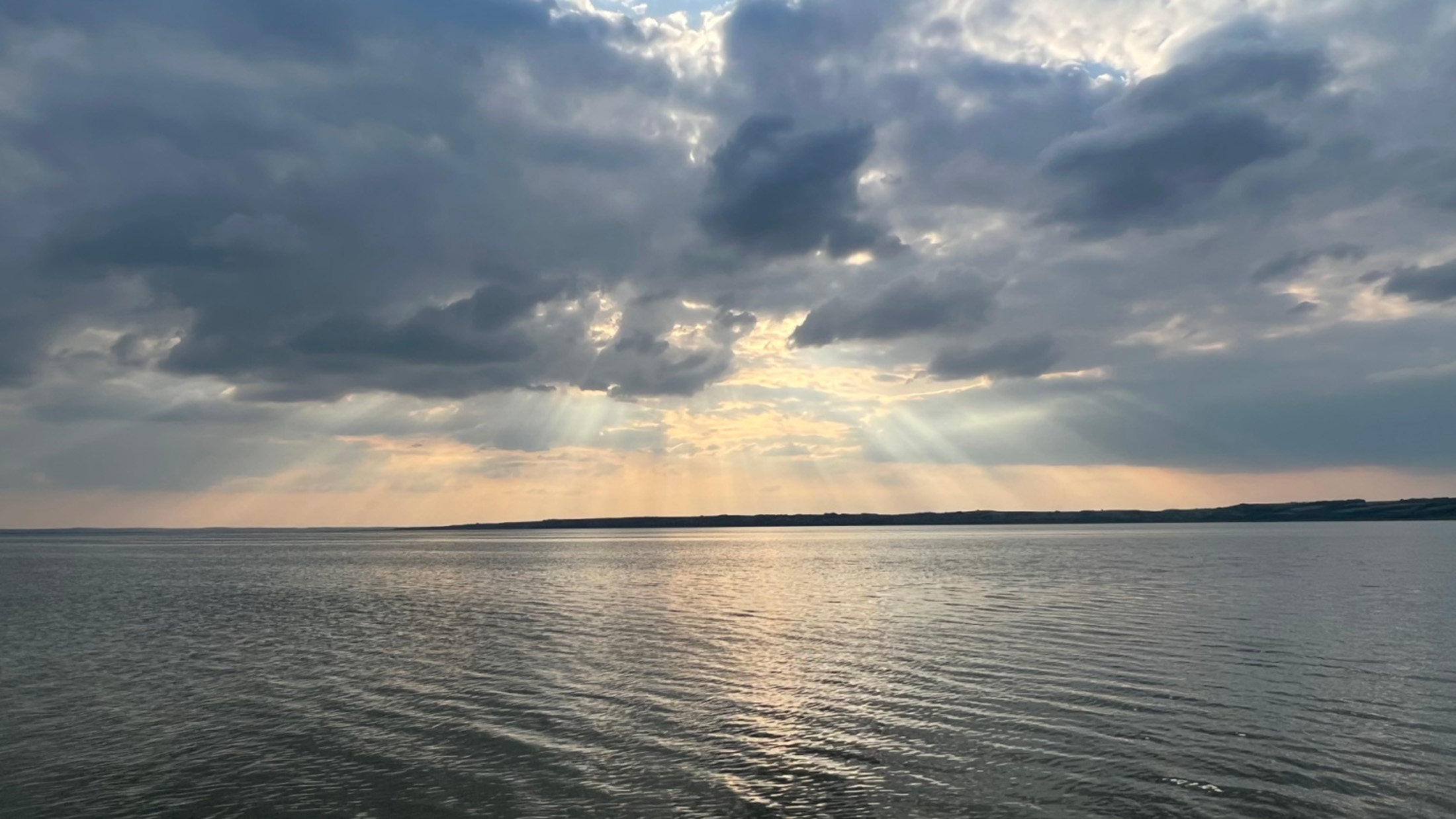Sunbeams on water