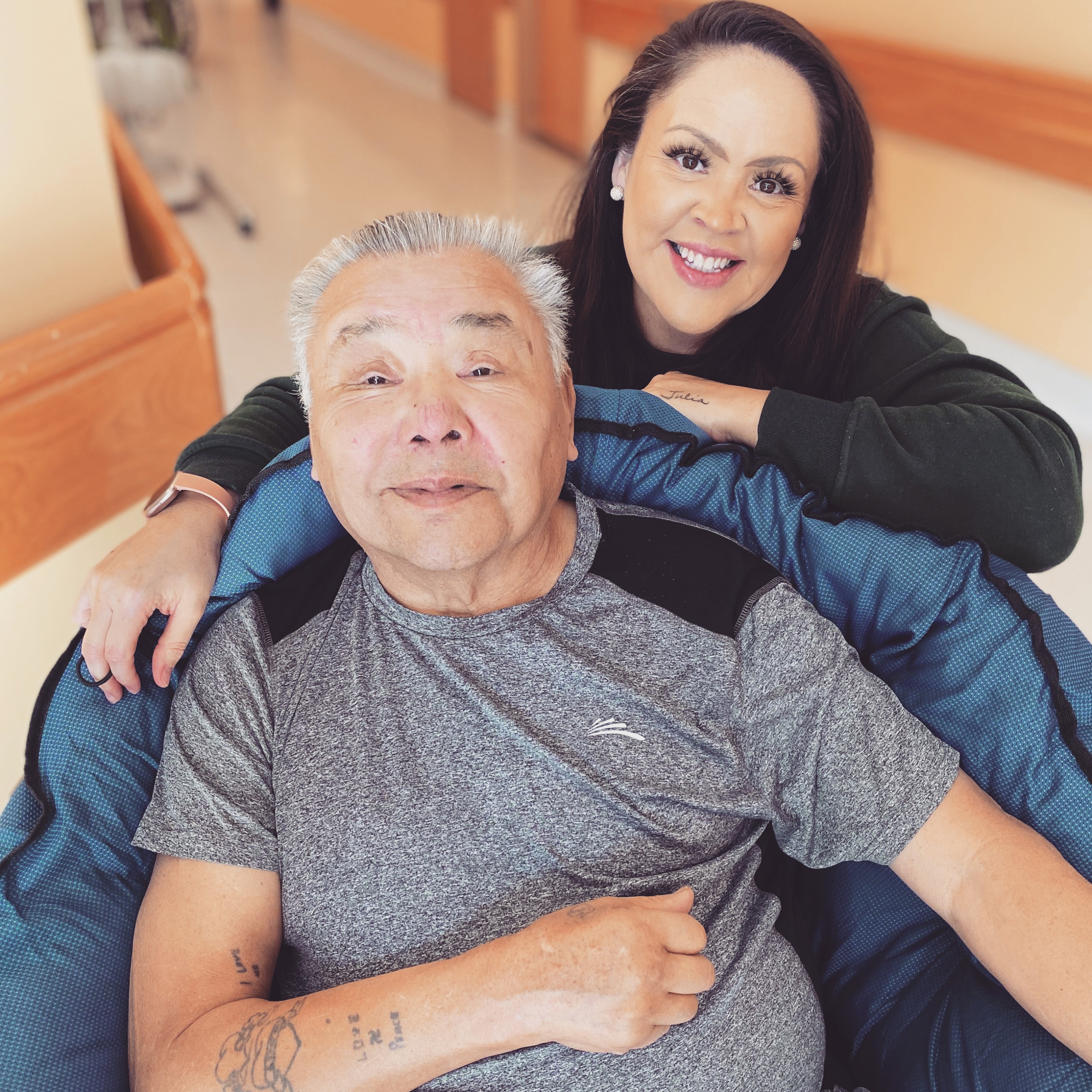 Shana Dion and her father.