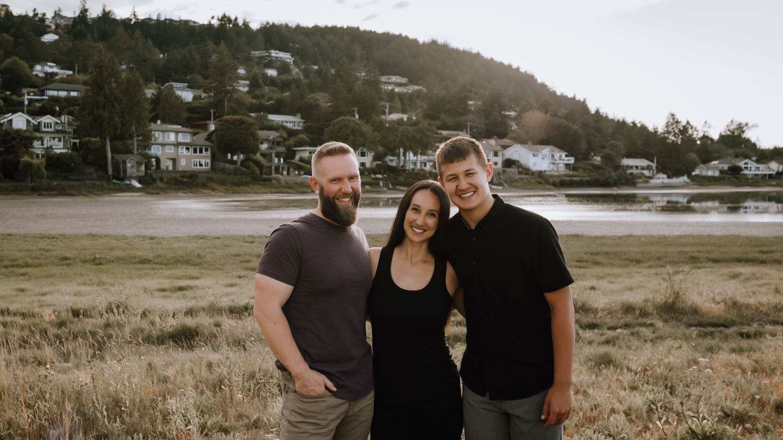 Noriko Hessmann, executive assistant to the dean in the Faculty of Rehabilitation Medicine, with her family.