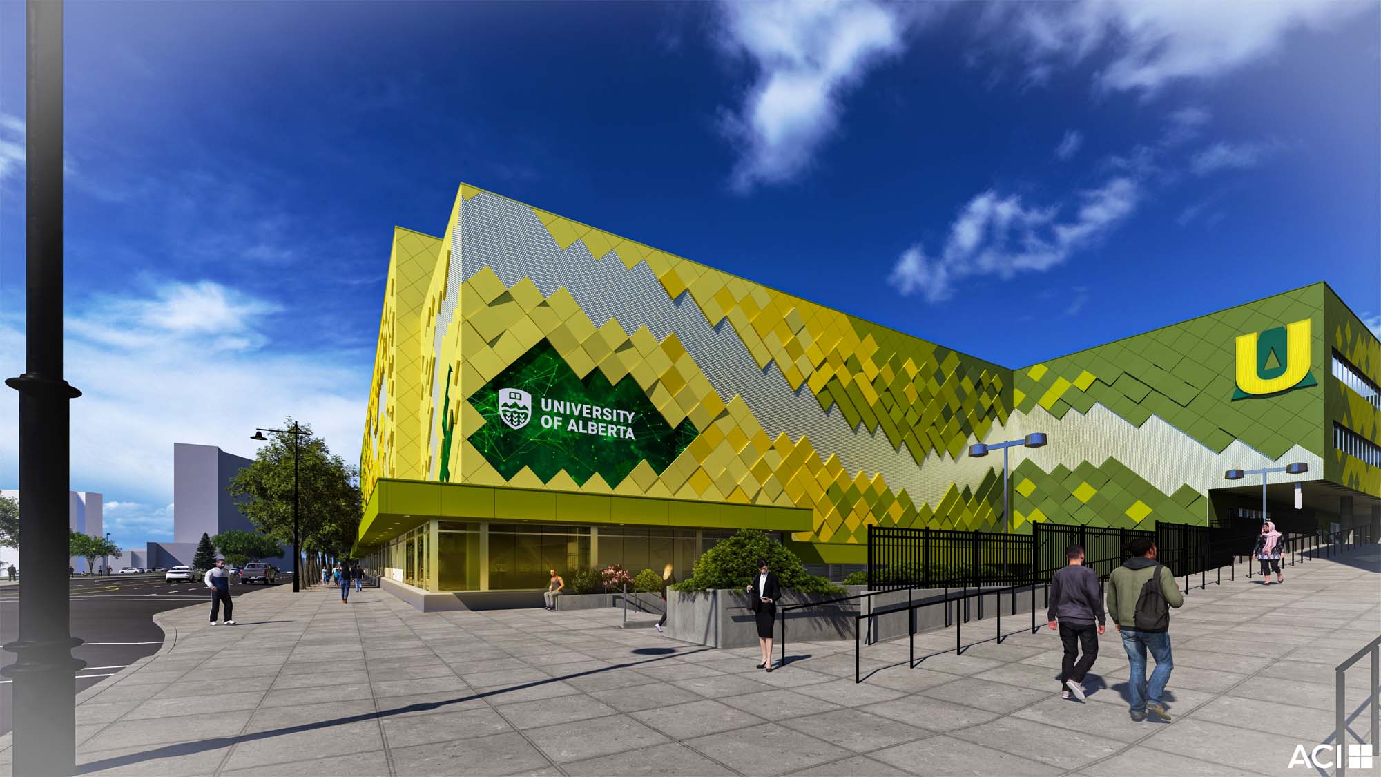 Rendering of the Universiade Pavilion at the University of Alberta