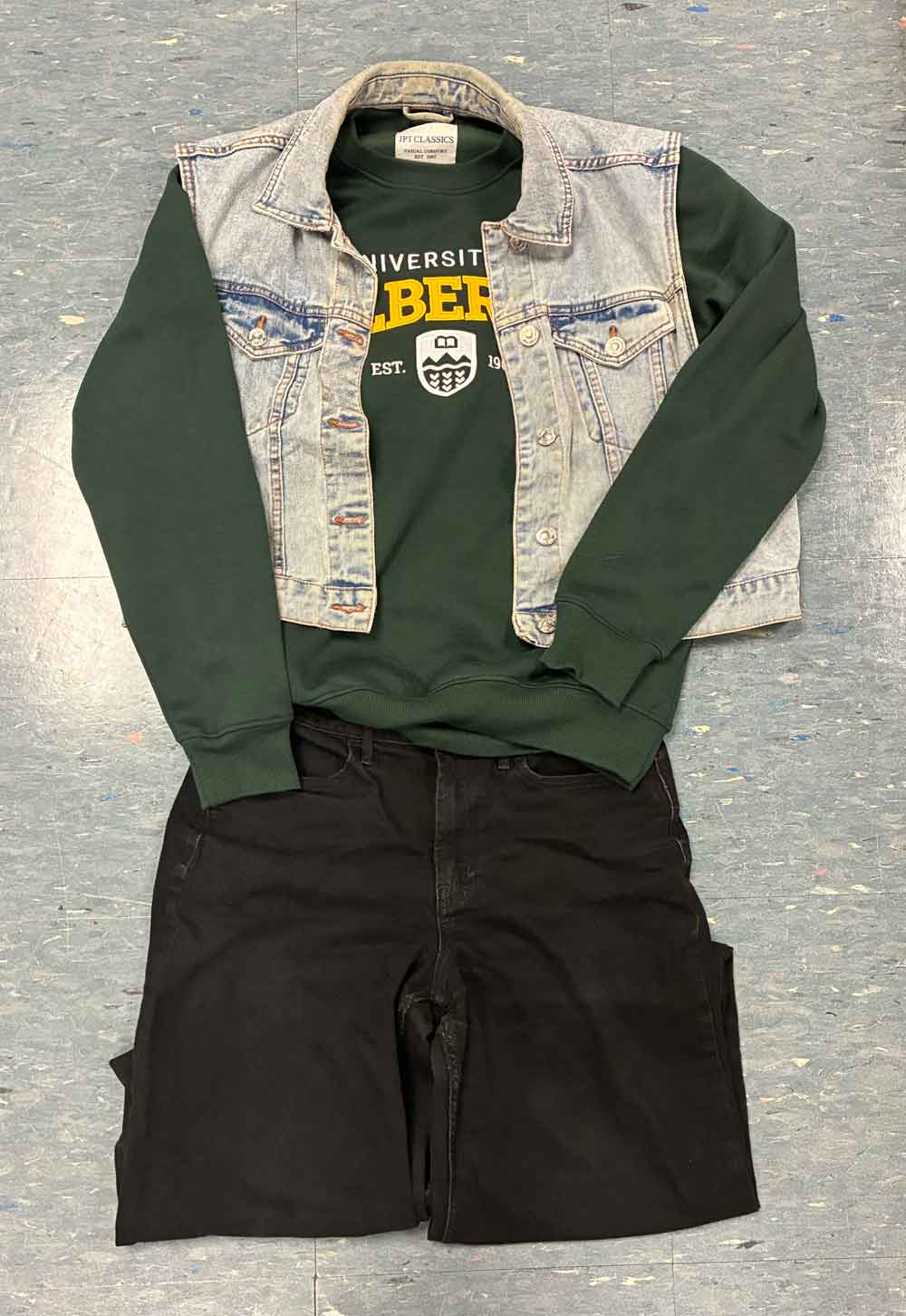 UofA merch with denim