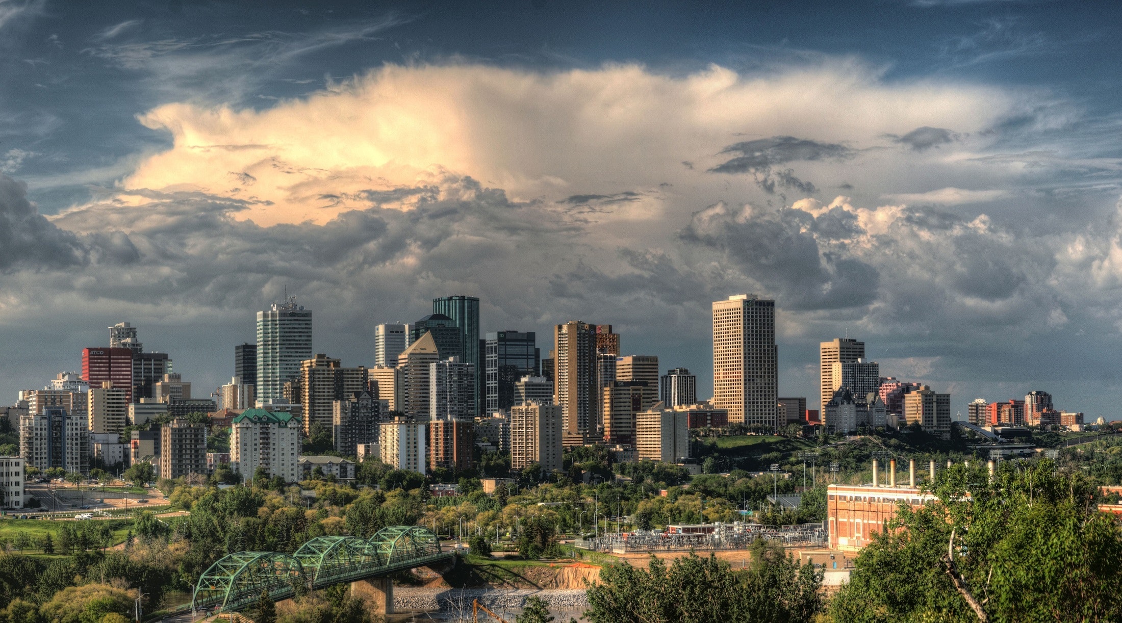 The Edmonton downtown skyline from across the North Saskatchewan River